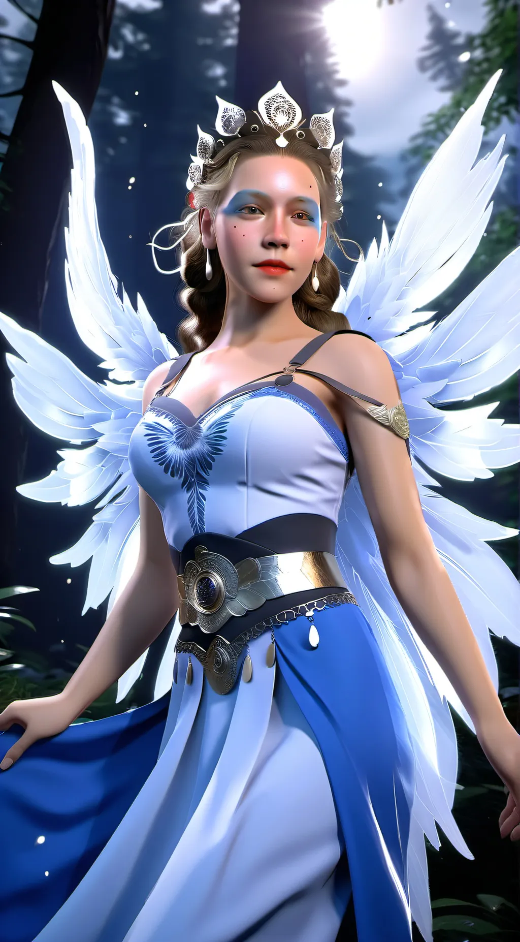 ai character: Snowy background