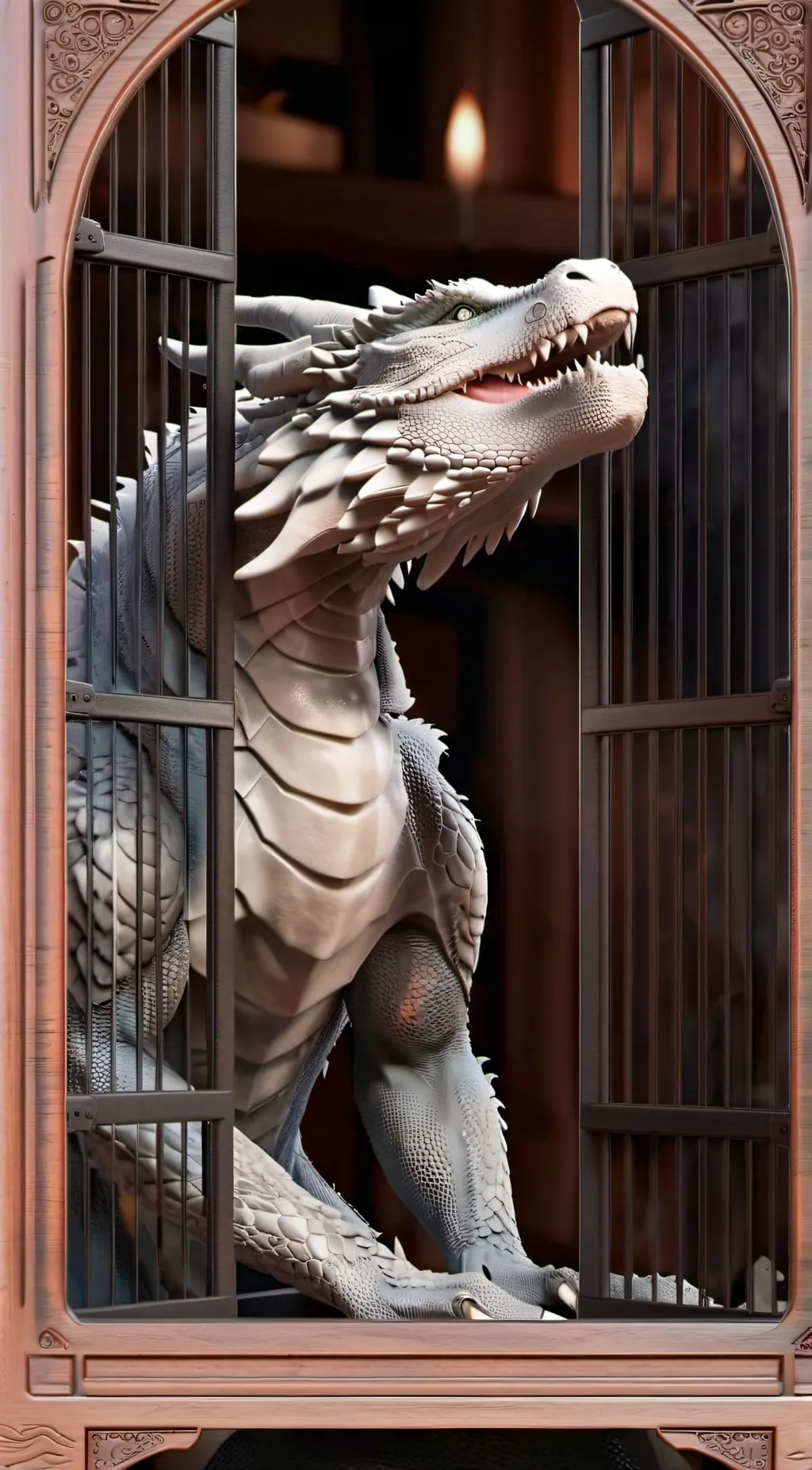 ai character: The dragon shelter background