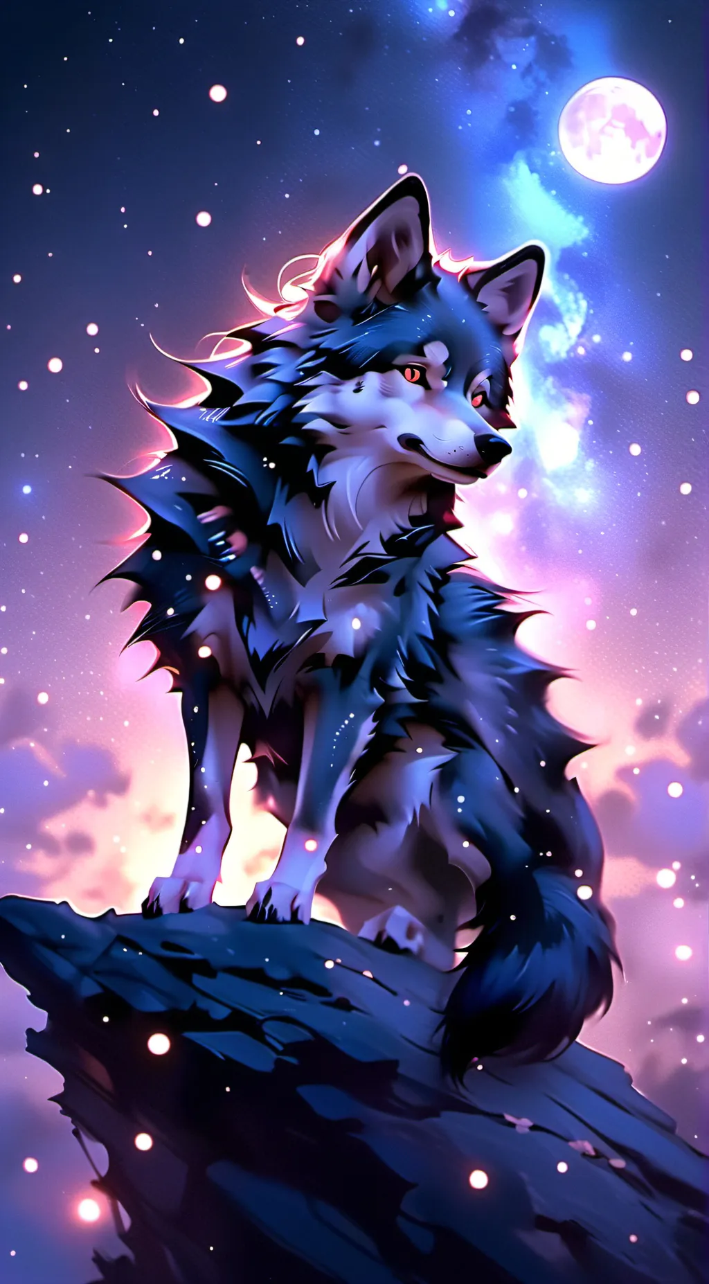 ai character: Moonlight  background