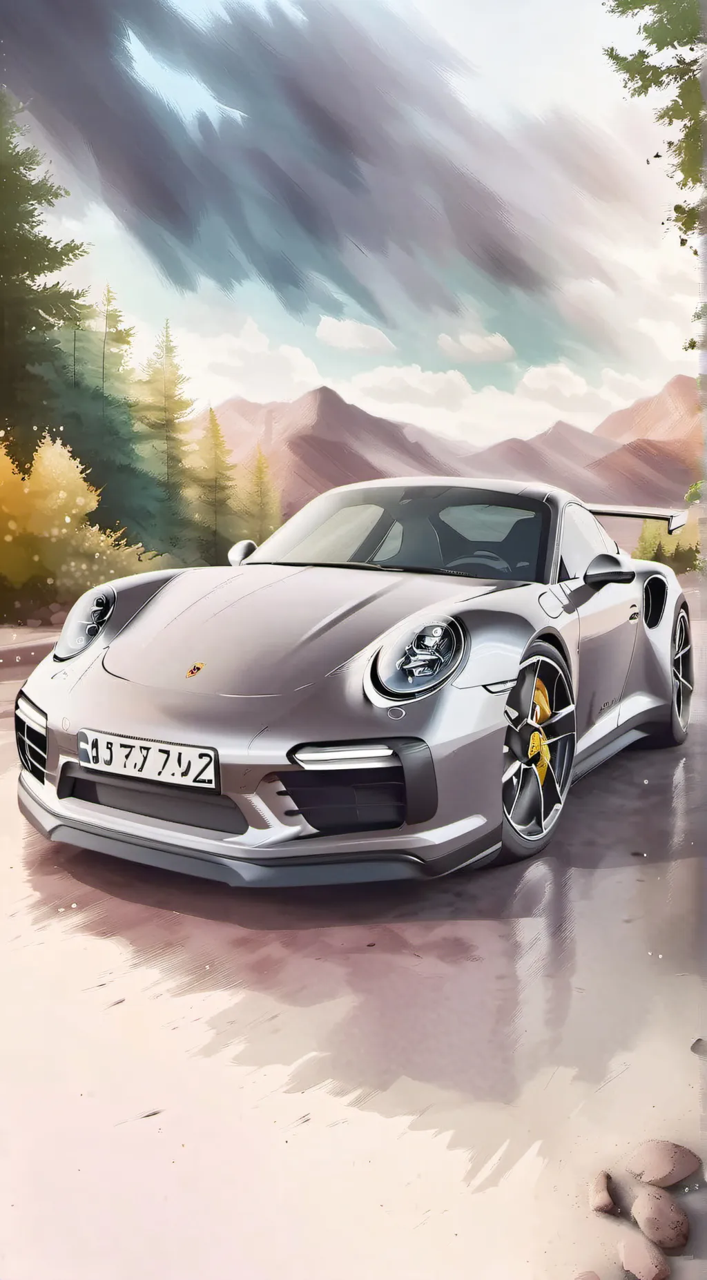 ai character: Porsche background