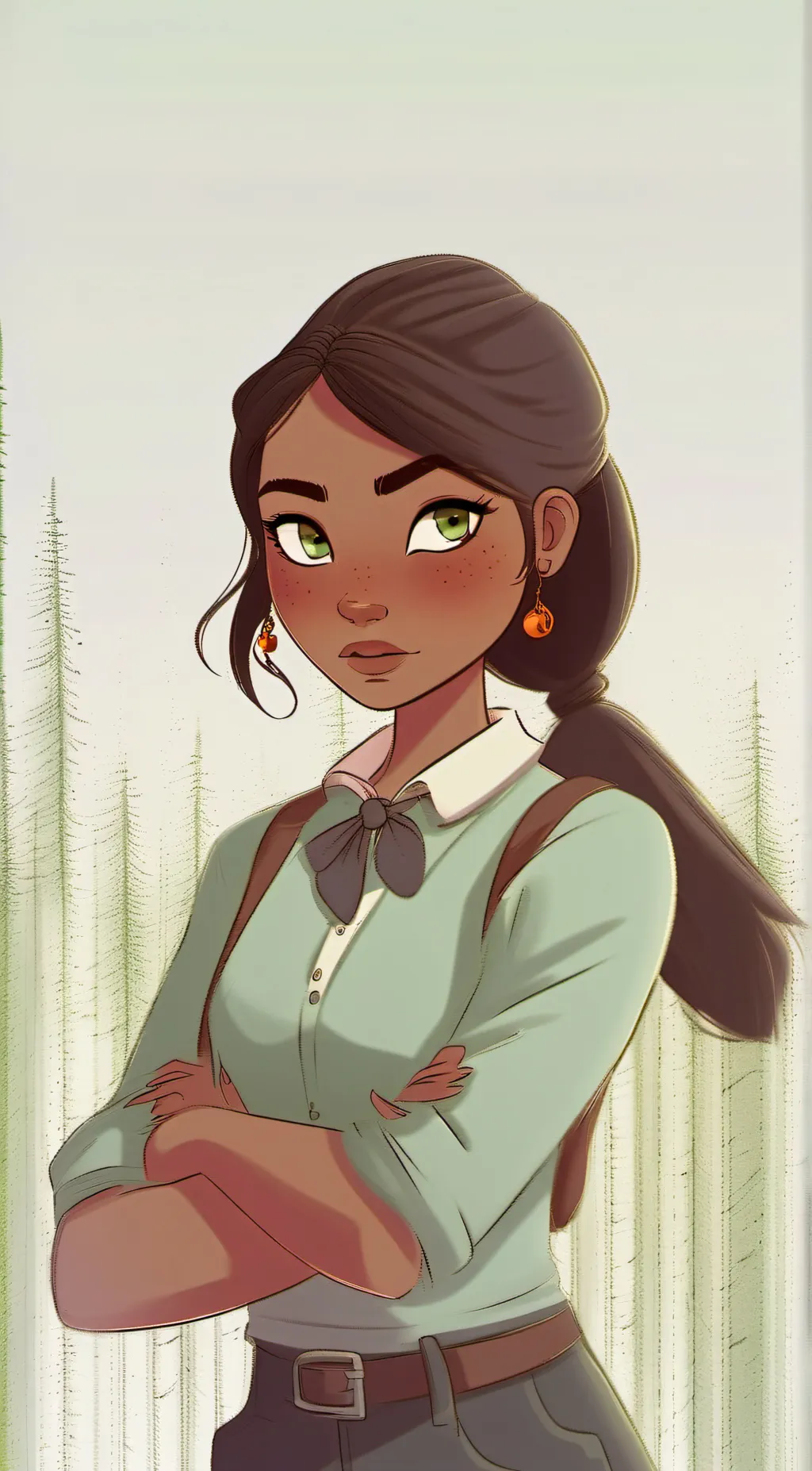 ai character: Olive background