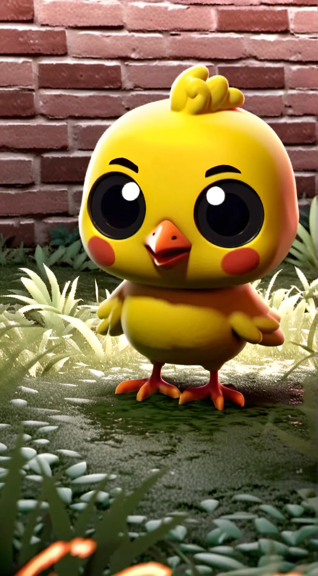 ai character: kickin chicken background