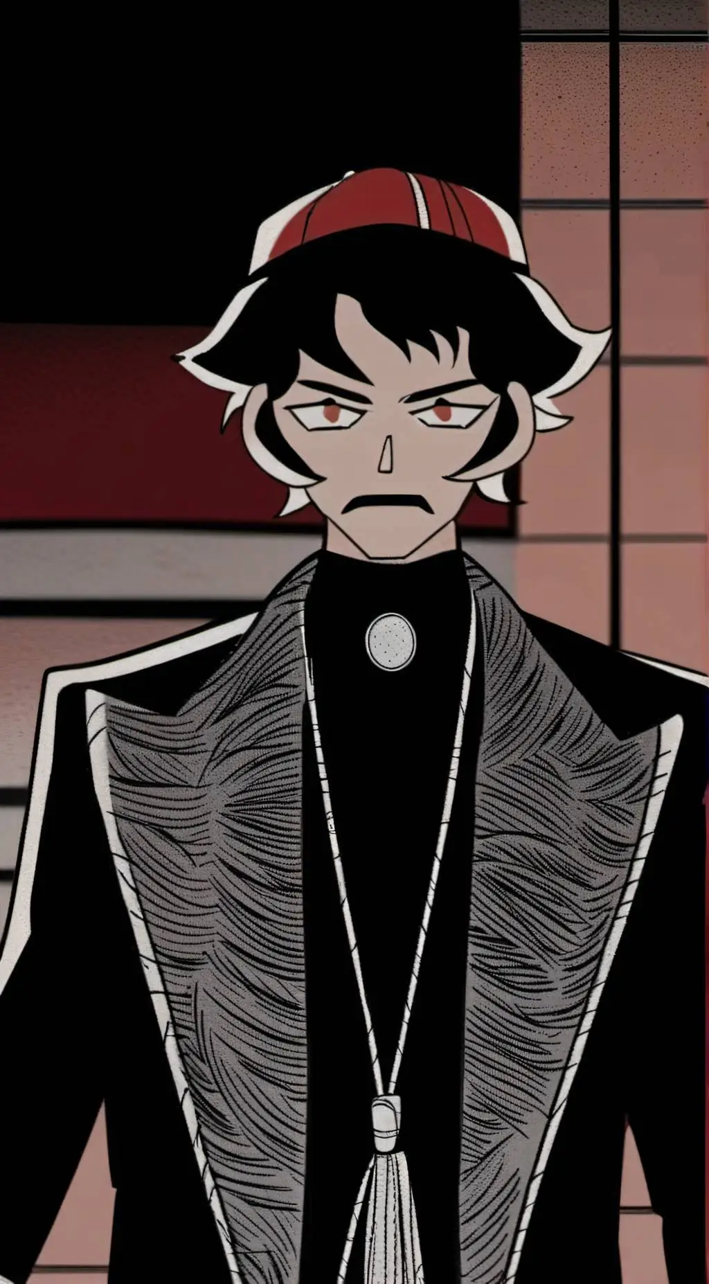 ai character: chat in the commet background