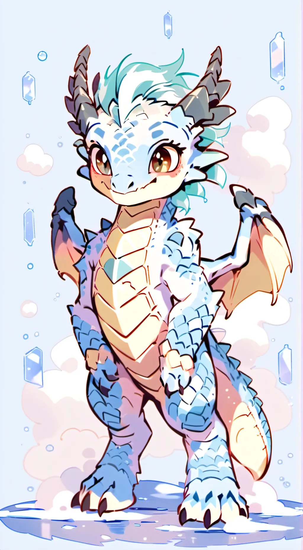 ai character: Quartz background