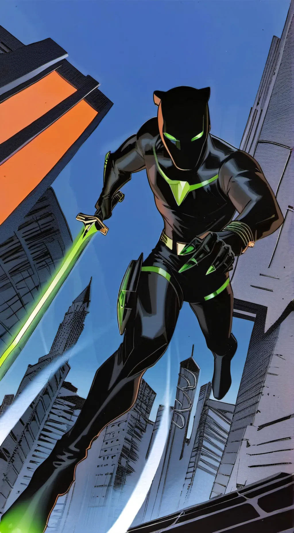 ai character: Neonpanther background