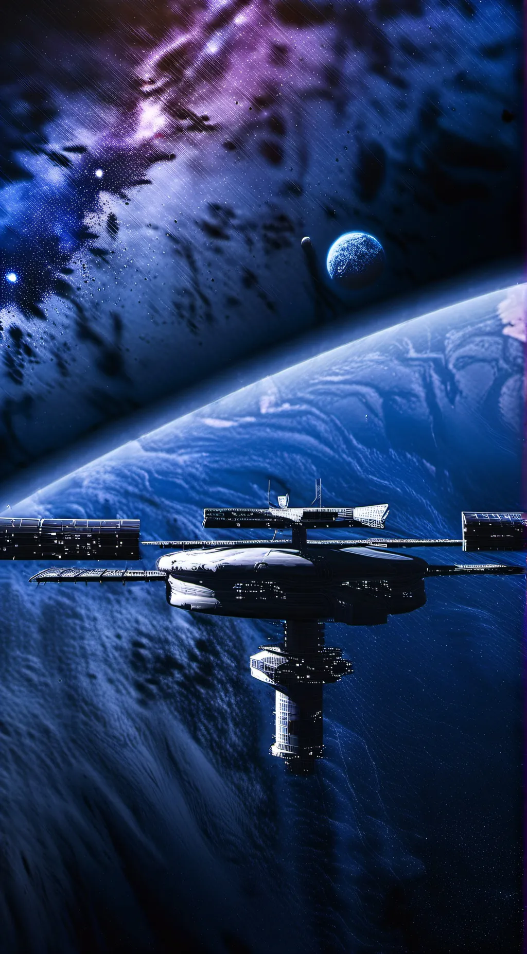 ai character: Space nation city background