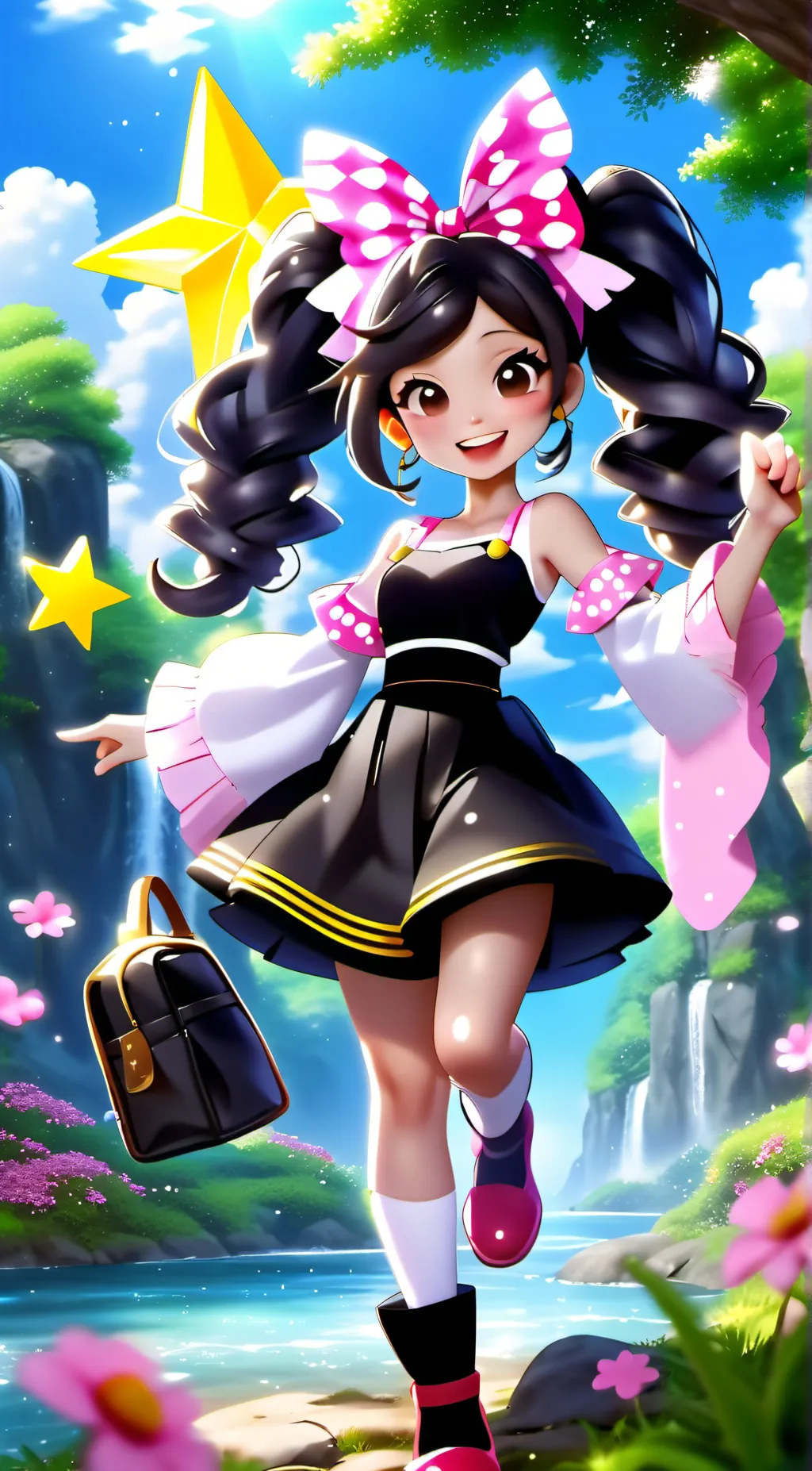 ai character: glitterforceandmha background