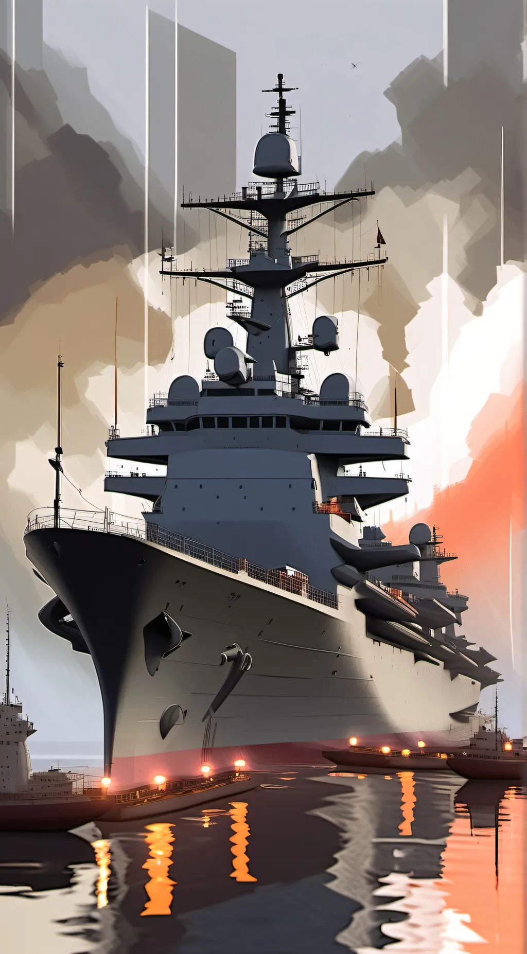 ai character: modern warships background