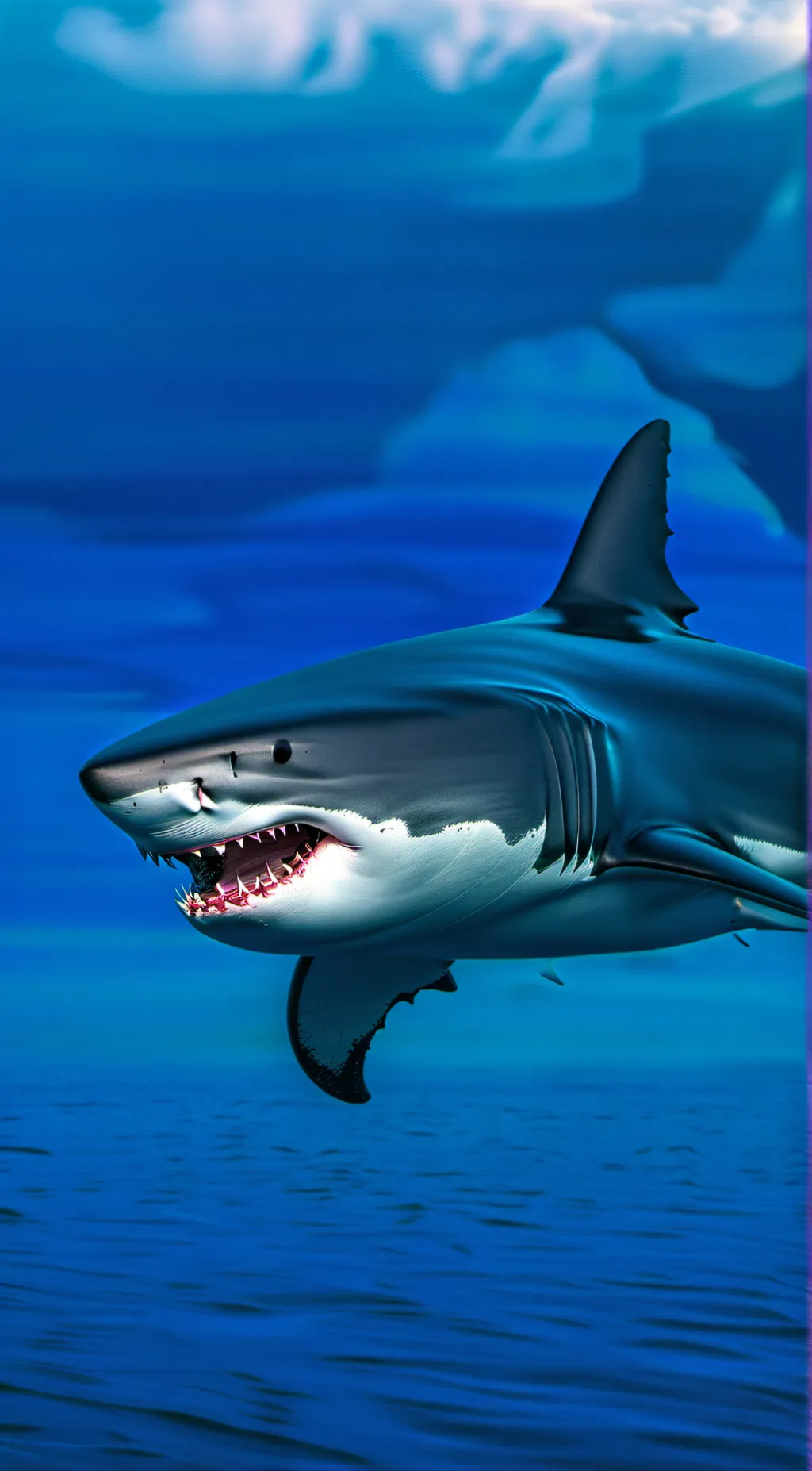 ai character: Great White Shark background
