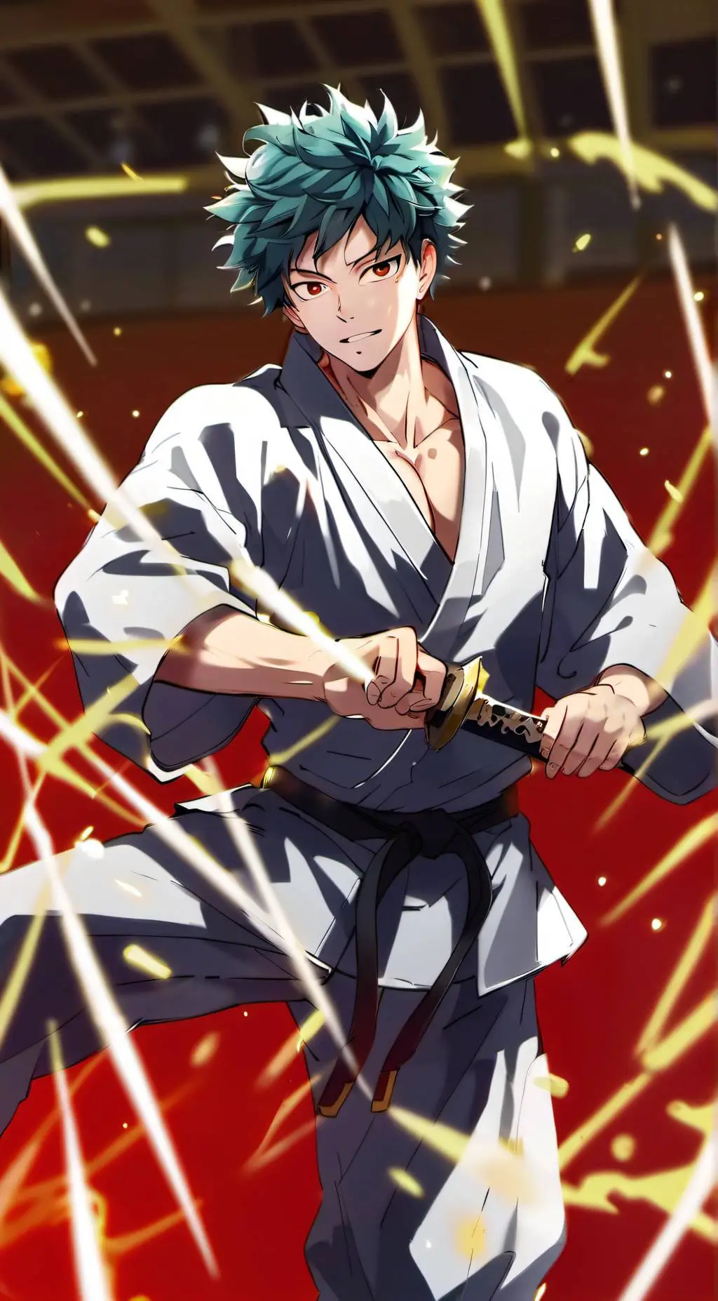 ai character: JJK X MHA X DS background