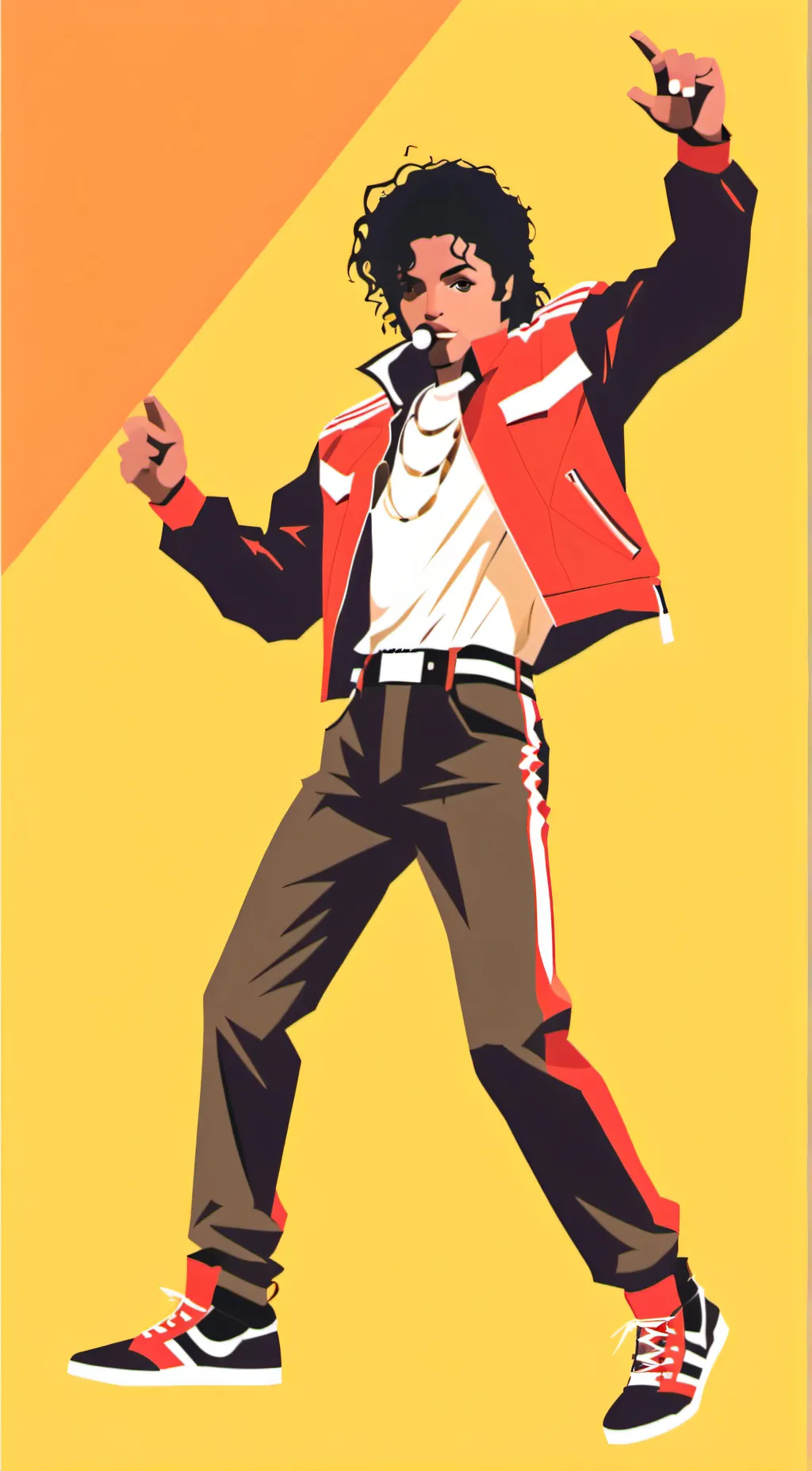 ai character: mj beat it  background