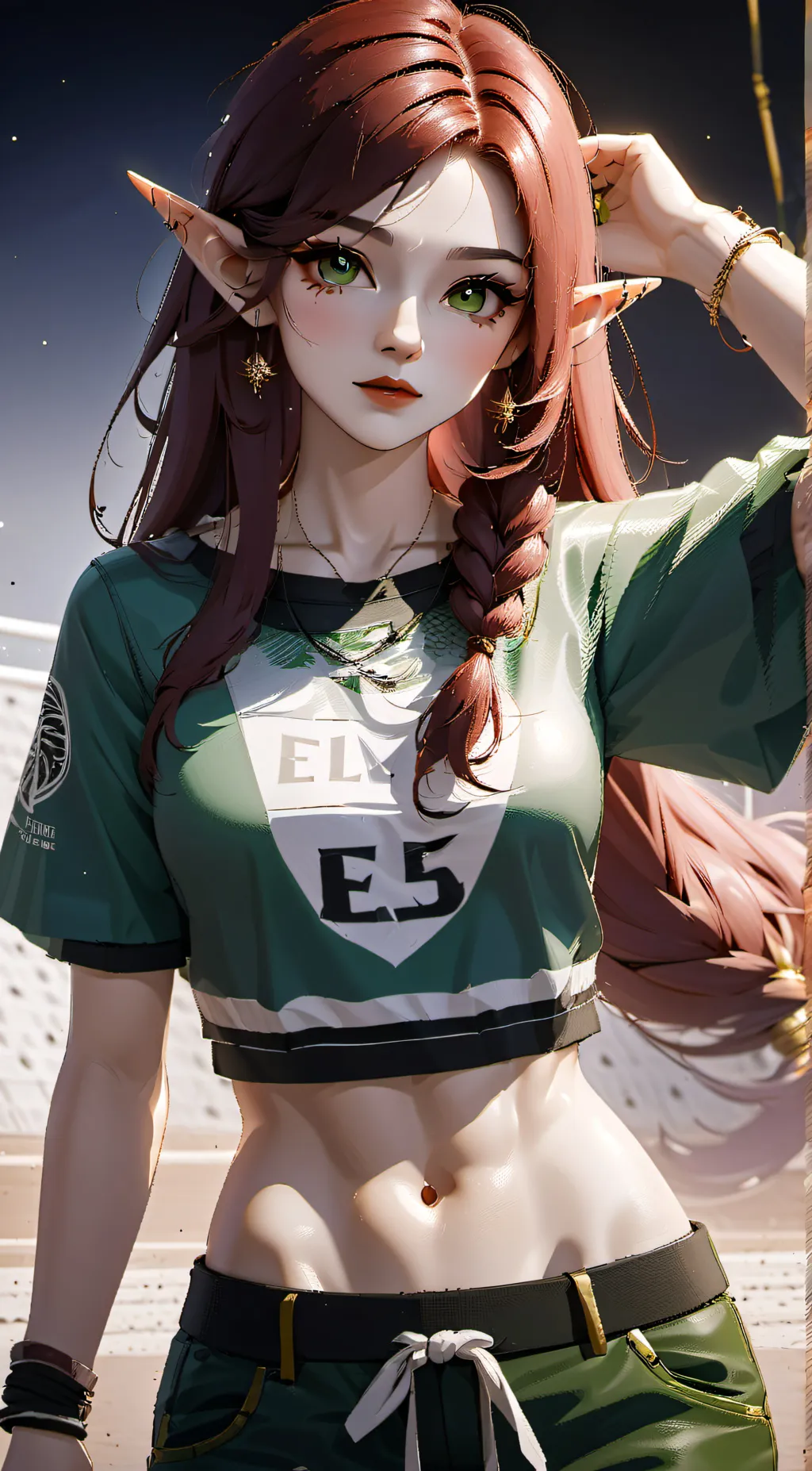 ai character: Jade💚❤️ background