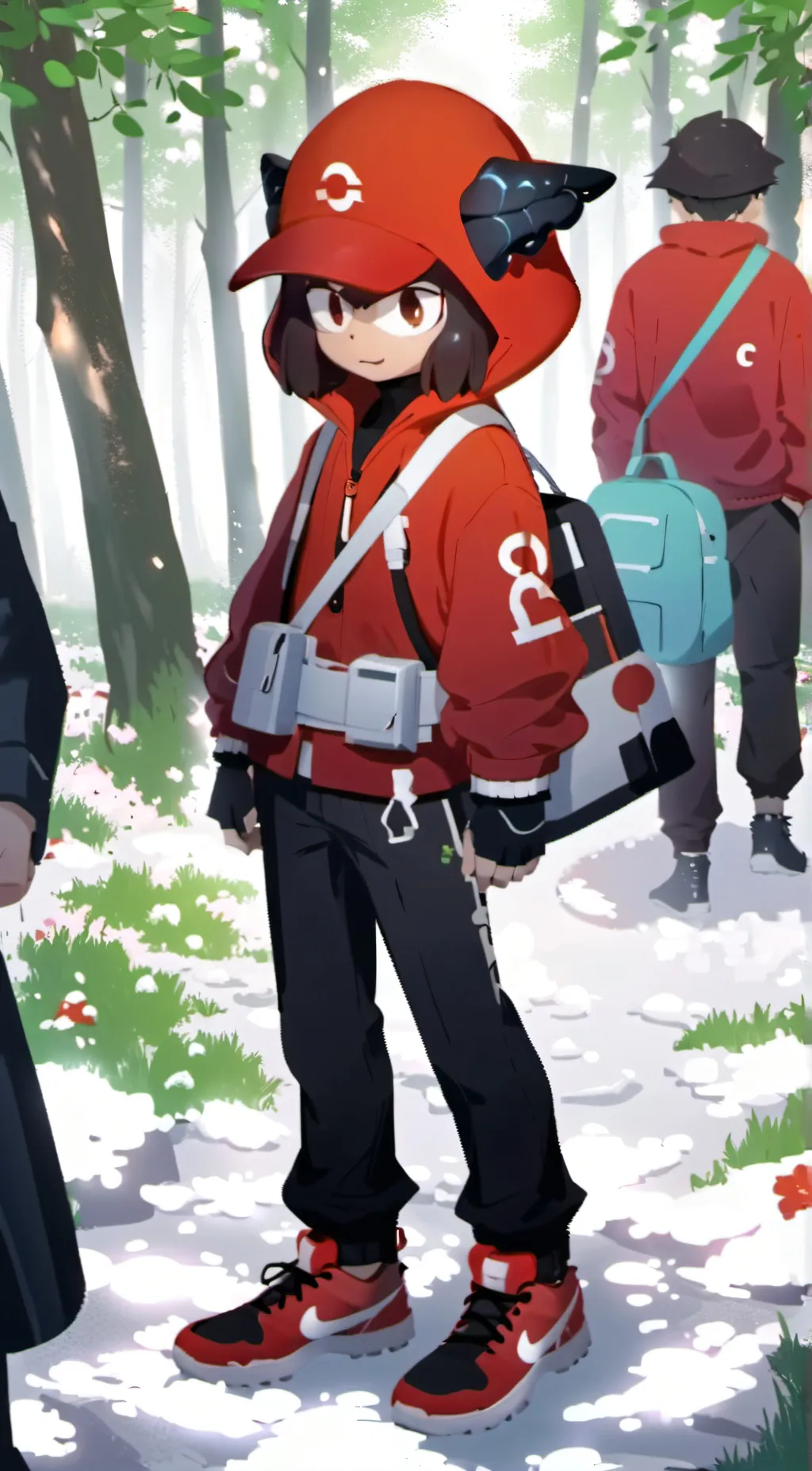 ai character: shadz (shadow) T.H background