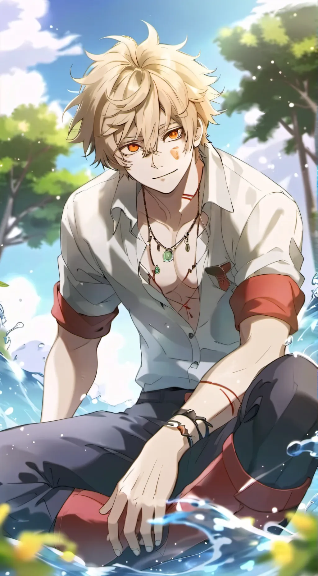 ai character: Bakugo  background