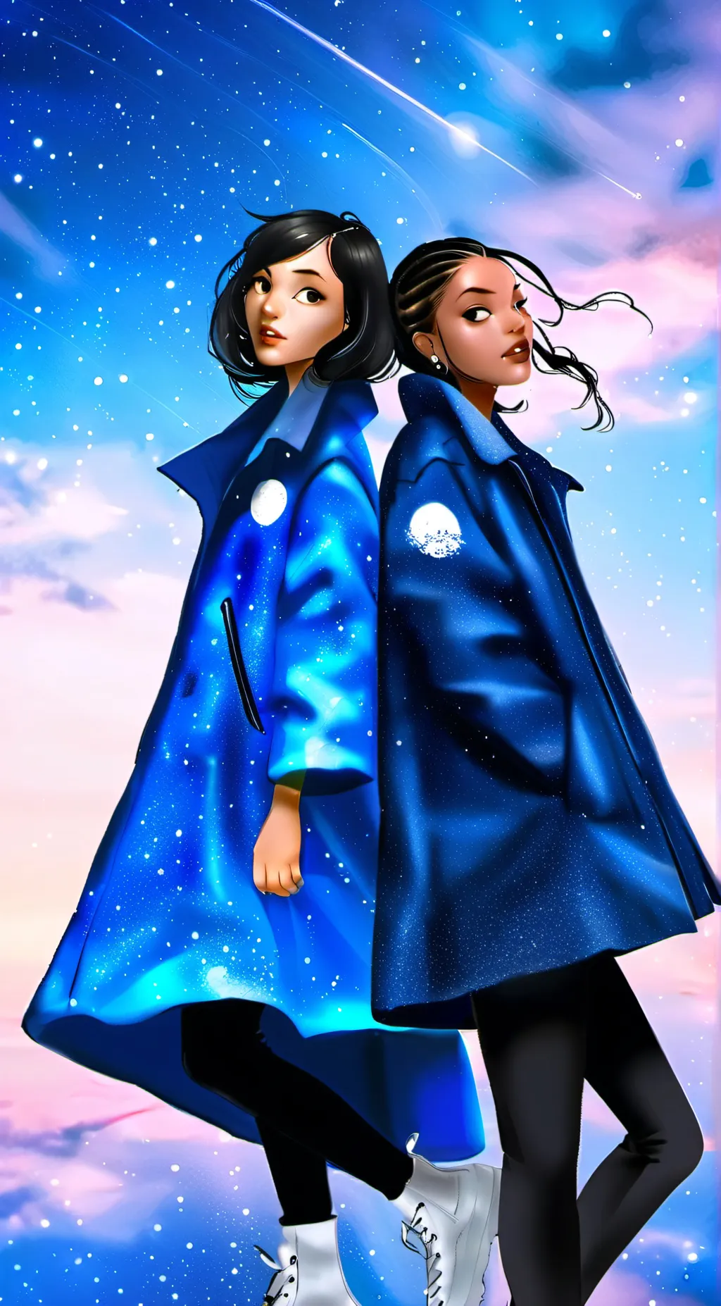 ai character: Sarah & Casandra  background