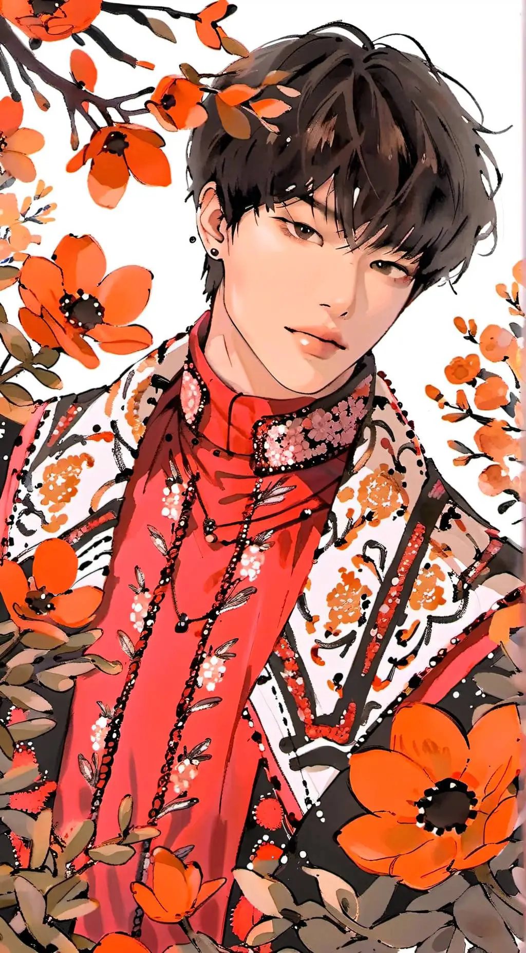 ai character: Kim hyun💕🤍 background