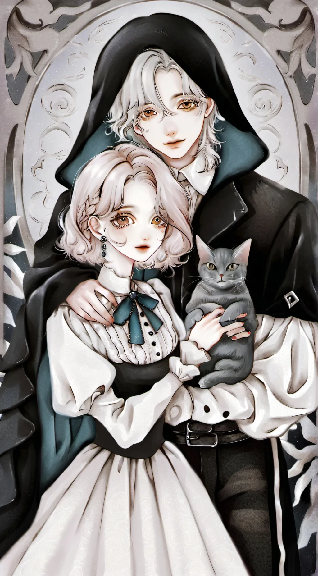 ai character: alex and Nicole  background