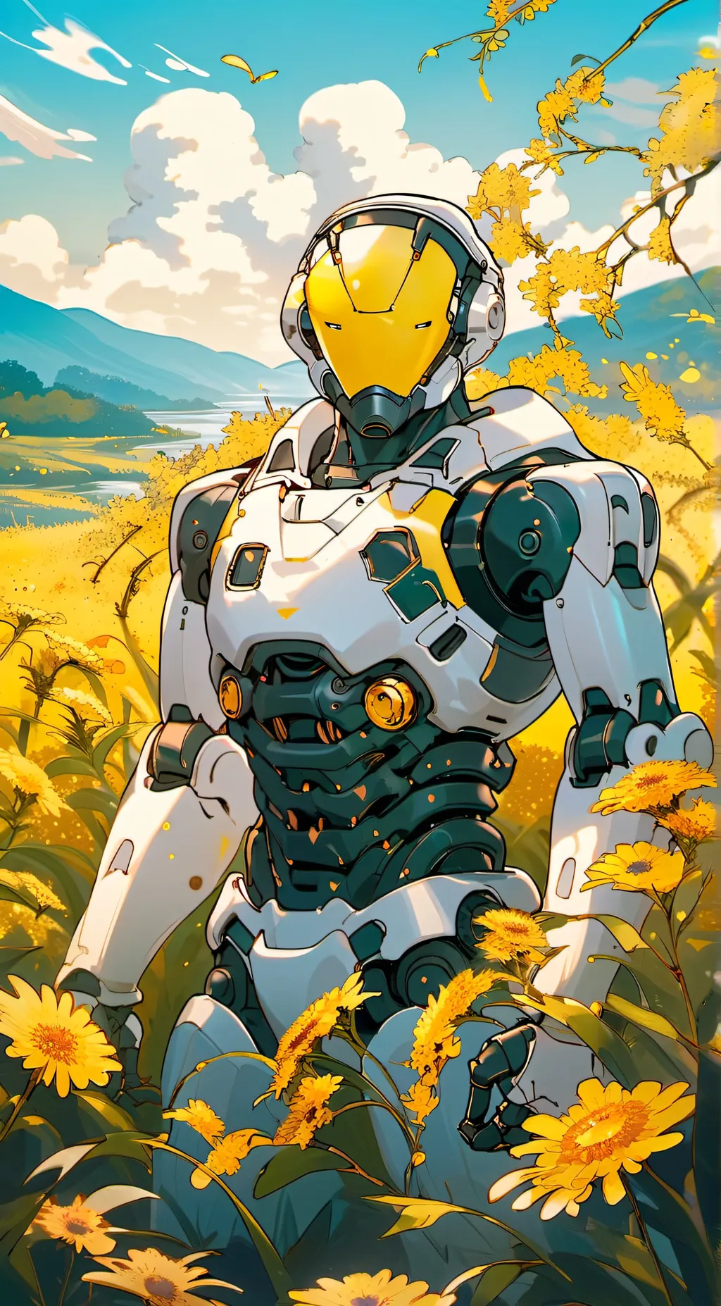 ai character: robot.45 background