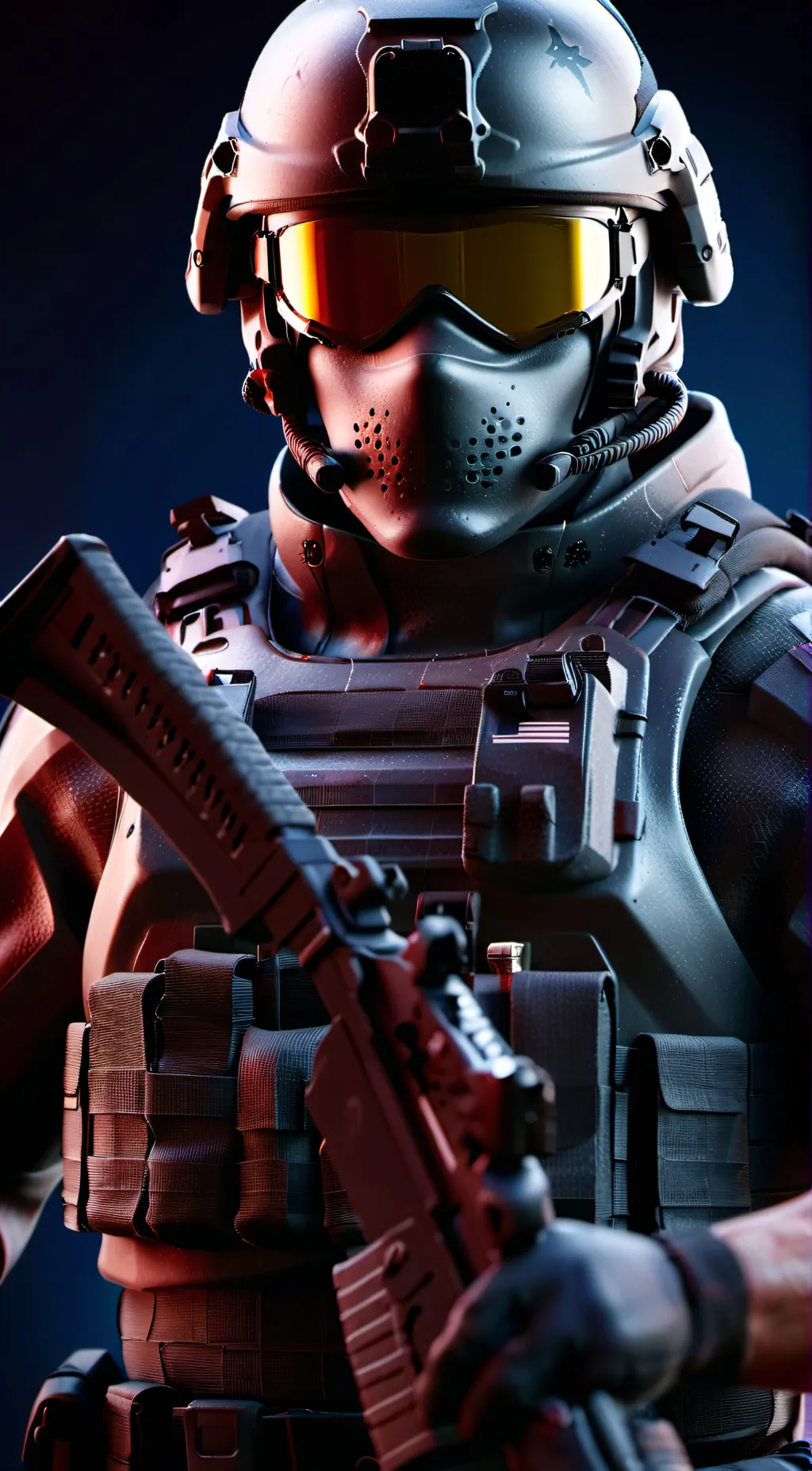 ai character: Security Guard 064 background