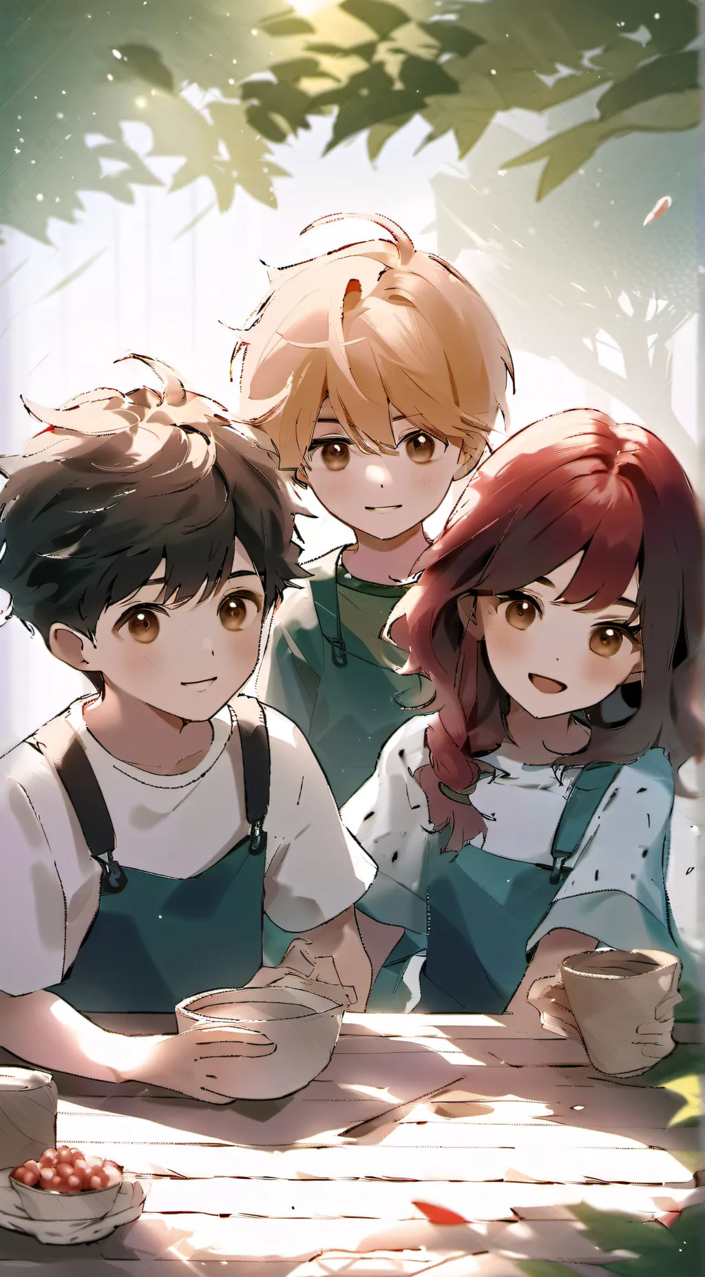 ai character: Friend group sr ho background