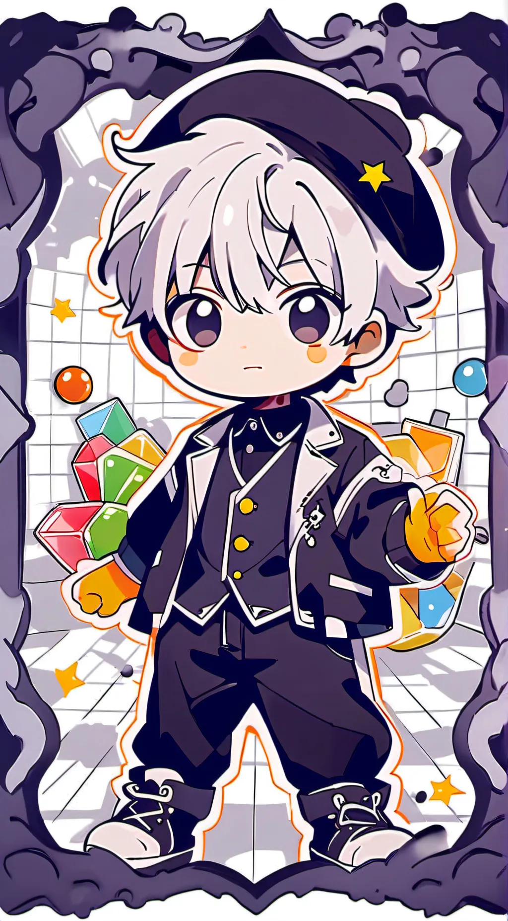 ai character: gummy goo brother  background