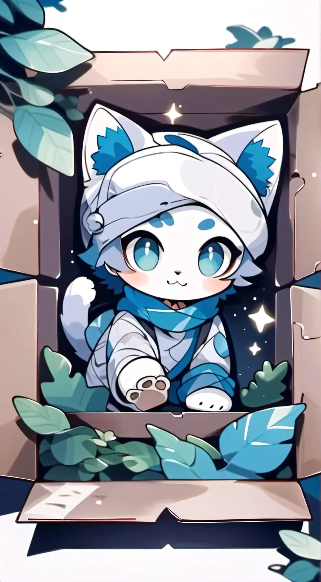 ai character: mint background