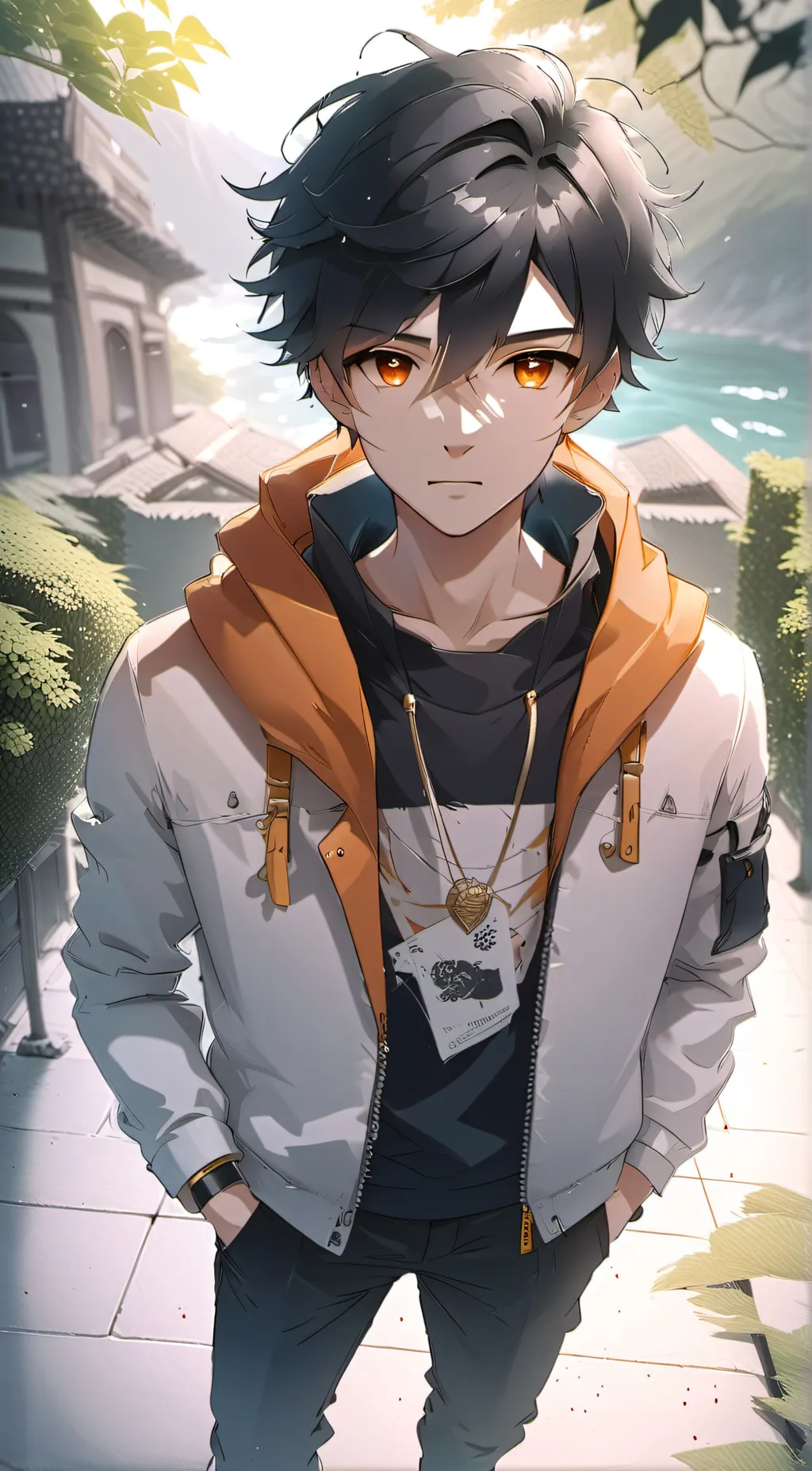 ai character: Justin  background