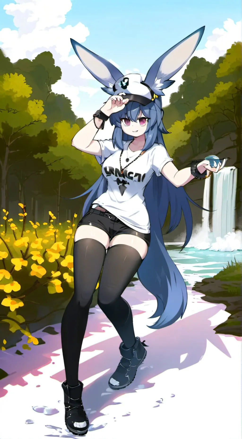 ai character: glasy background