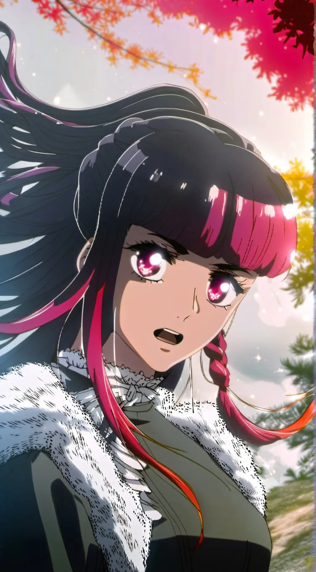 ai character: girl  background