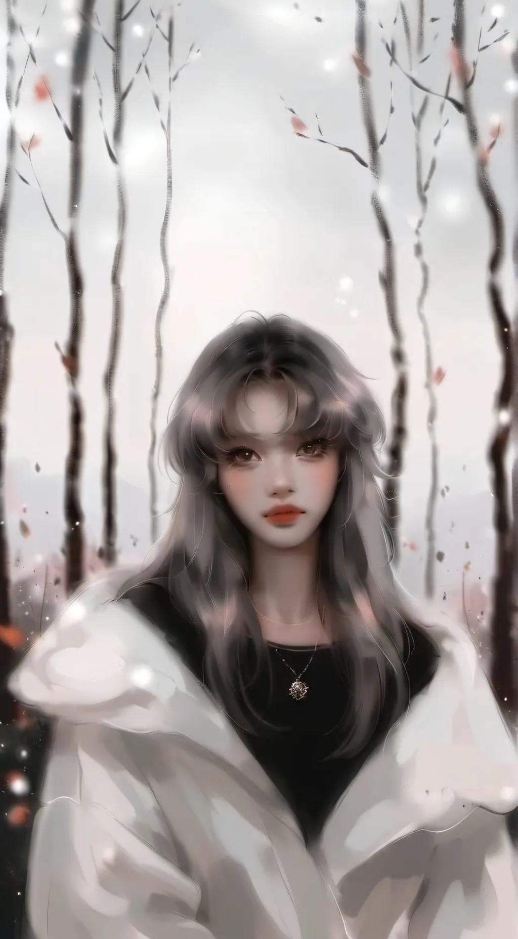 ai character: Winter background