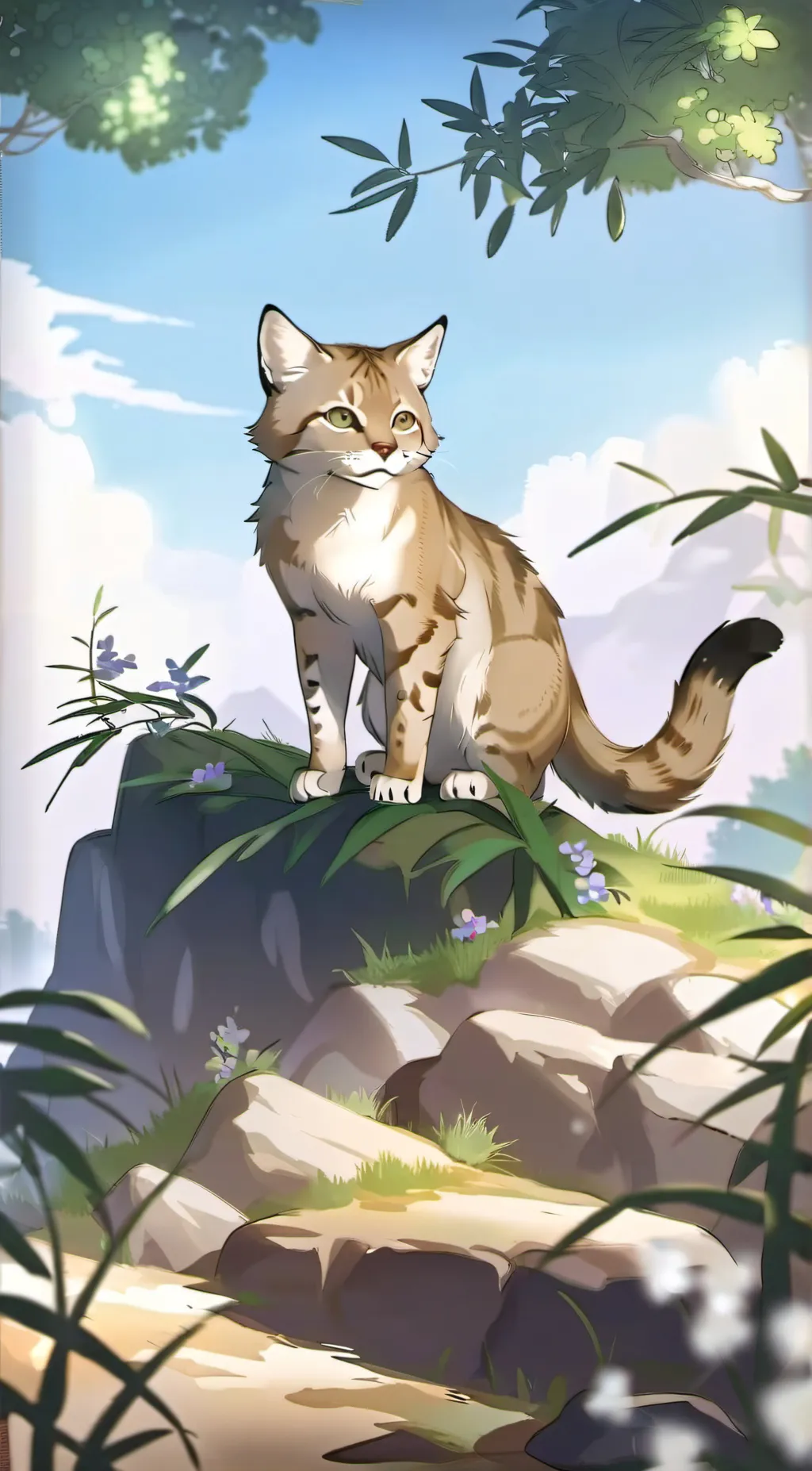 ai character: Sand cat potion  background