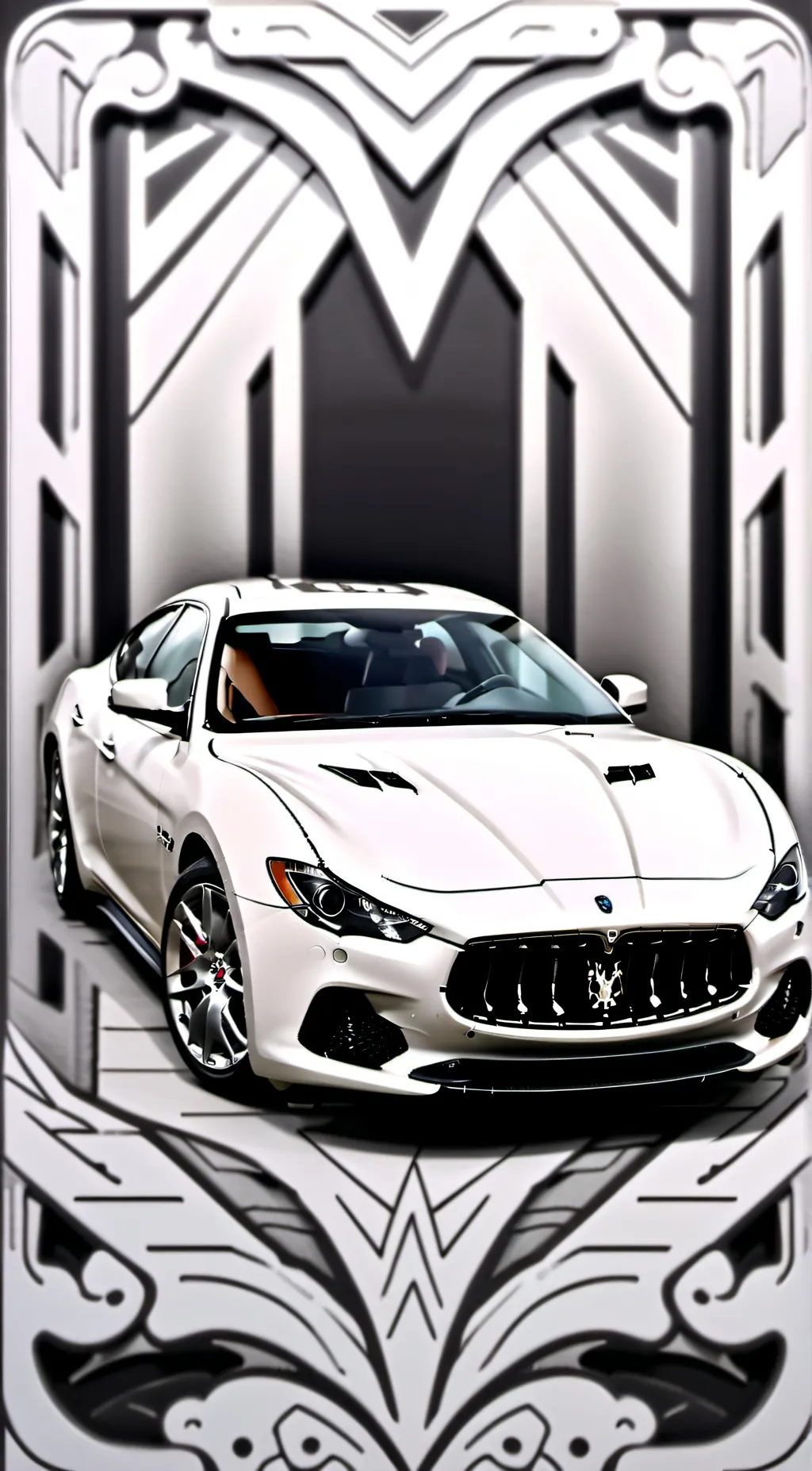 ai character: Maserati  background
