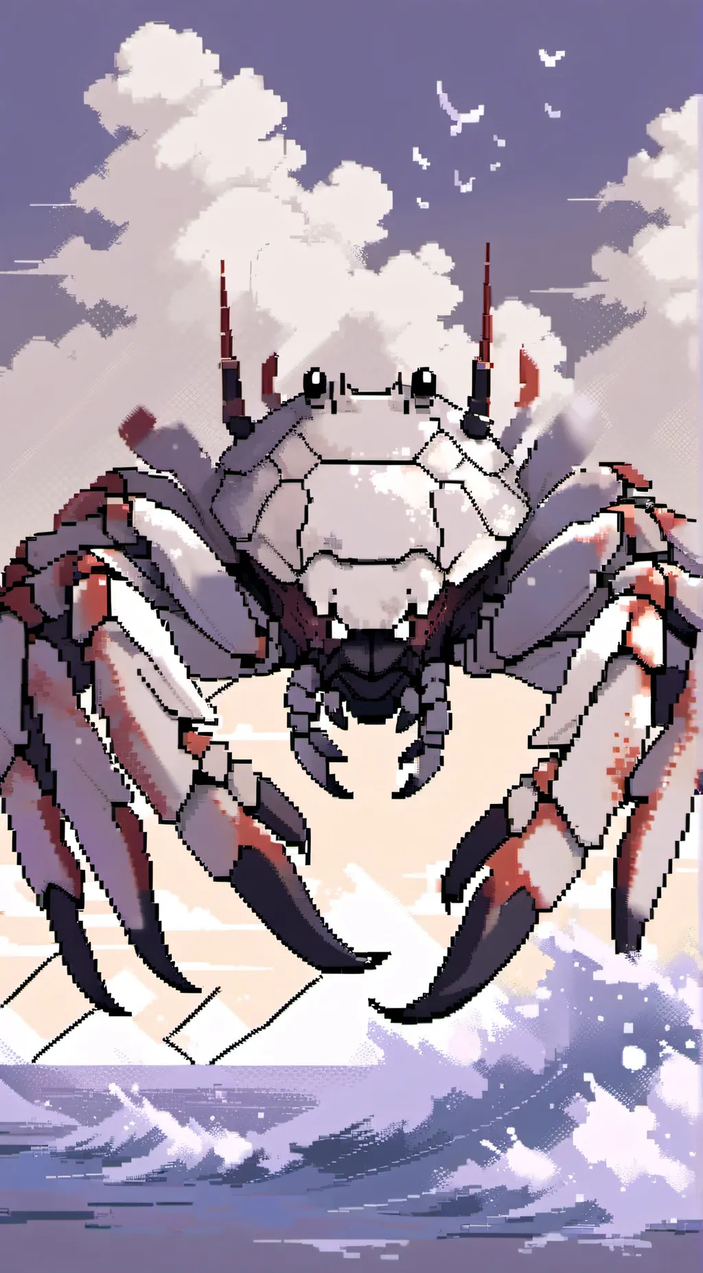 ai character: Nuclear crab  background