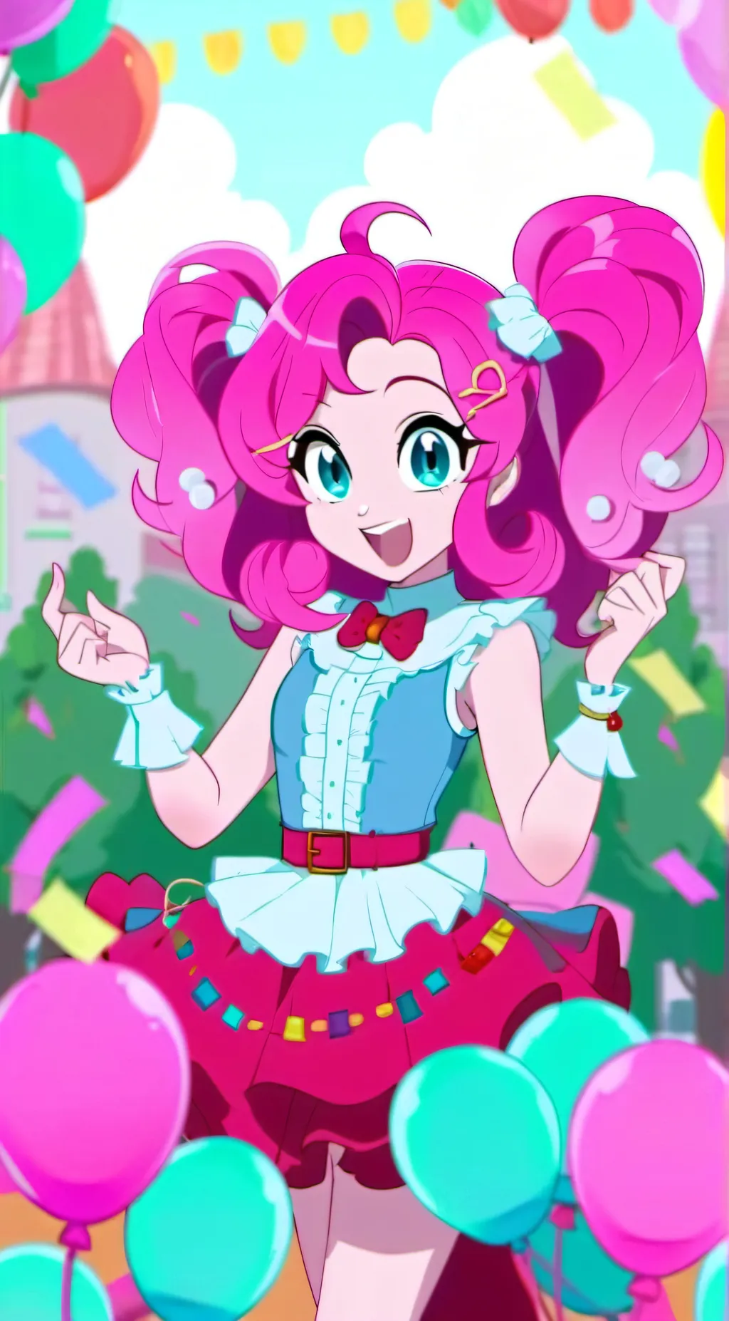 ai character: Pinkie Pie background