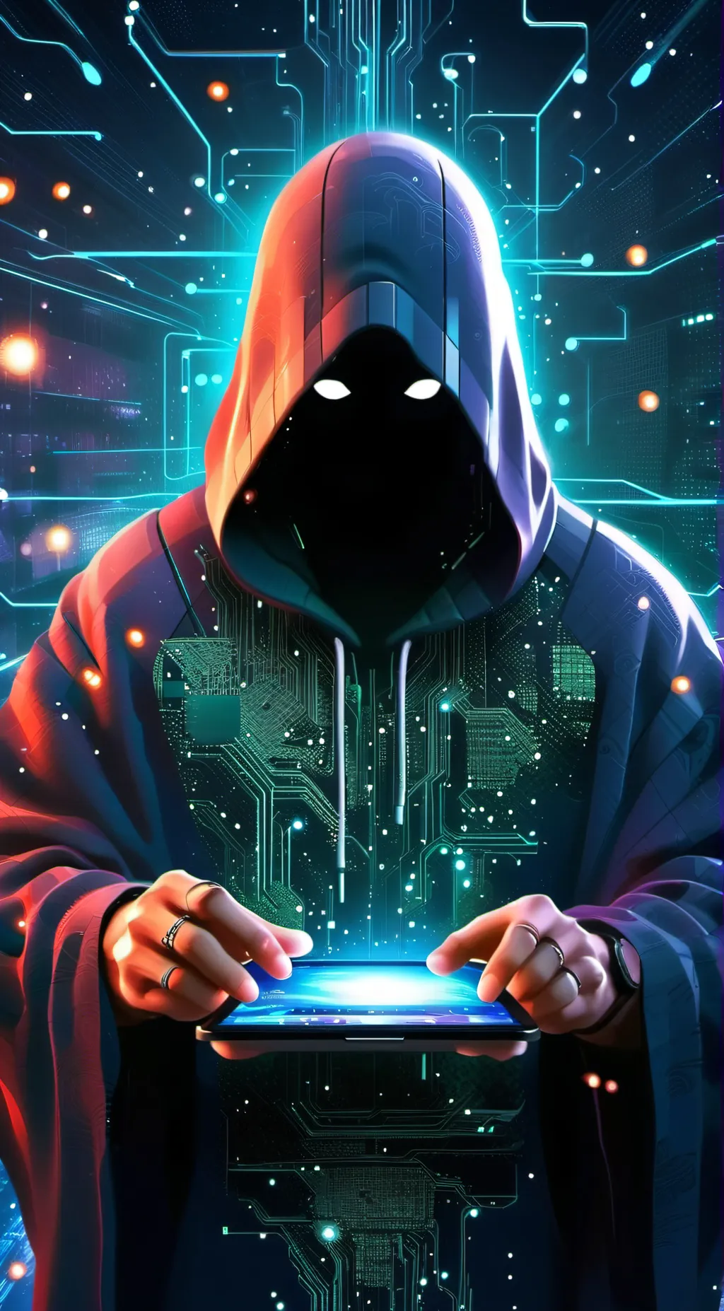 ai character: Hacker god background