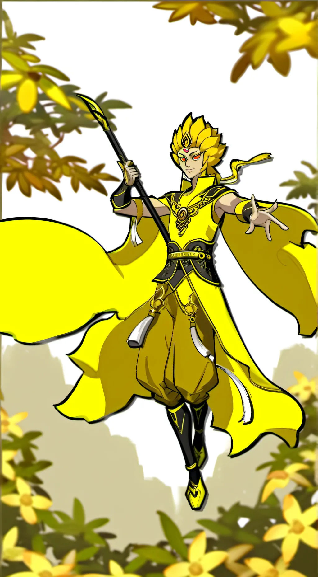 ai character: Yellow diamond background