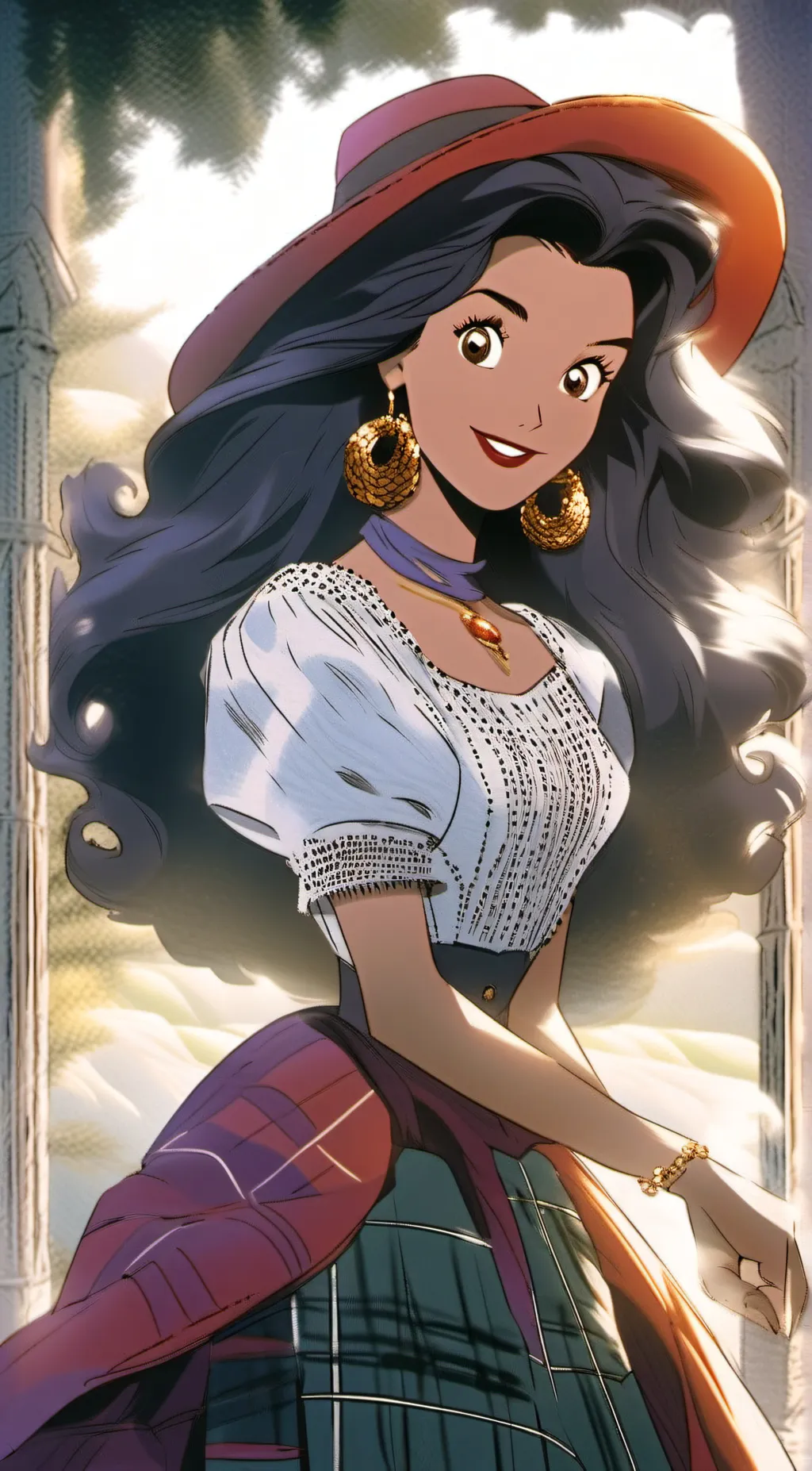 ai character: Mary Sanderson  background