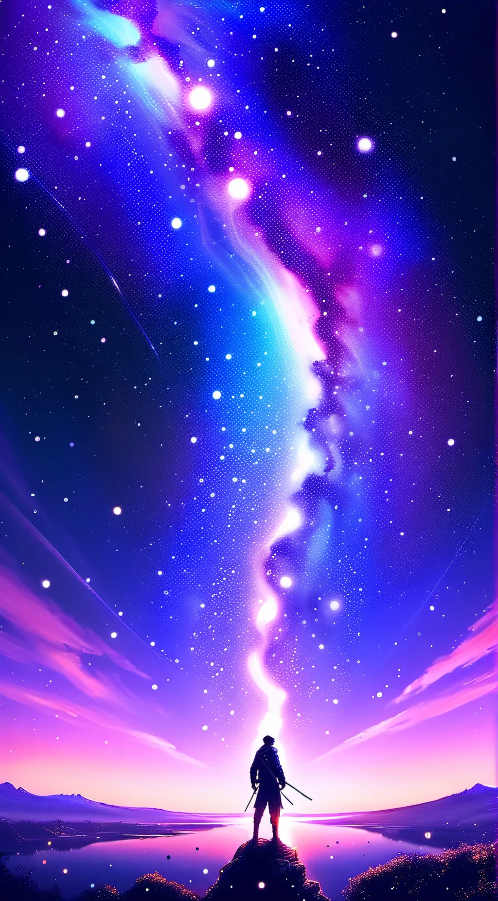 ai character: solar system background