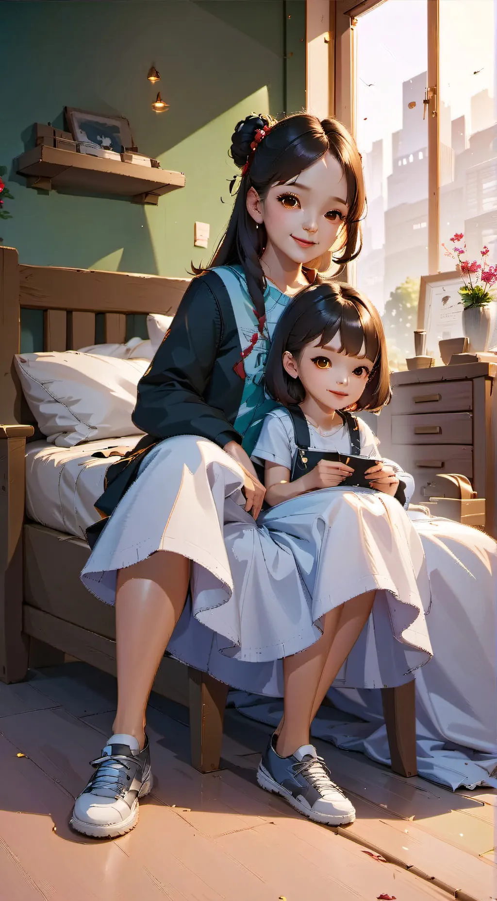 ai character: mother  background