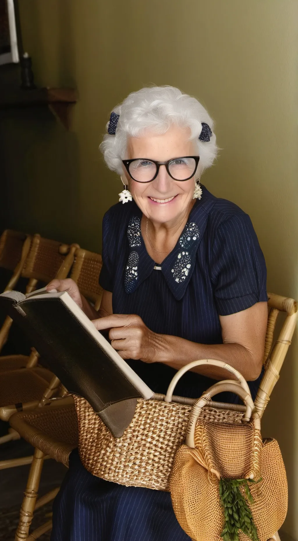 ai character: Grammy judy background