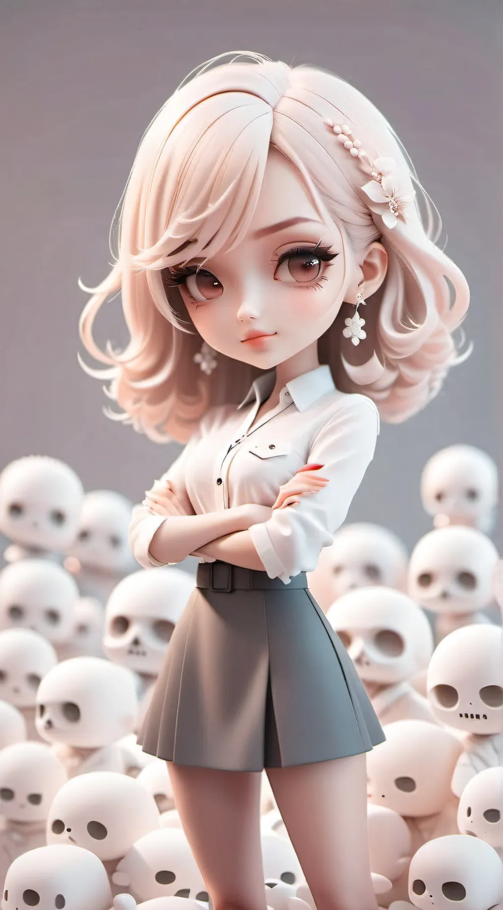 ai character: Tilly pink background