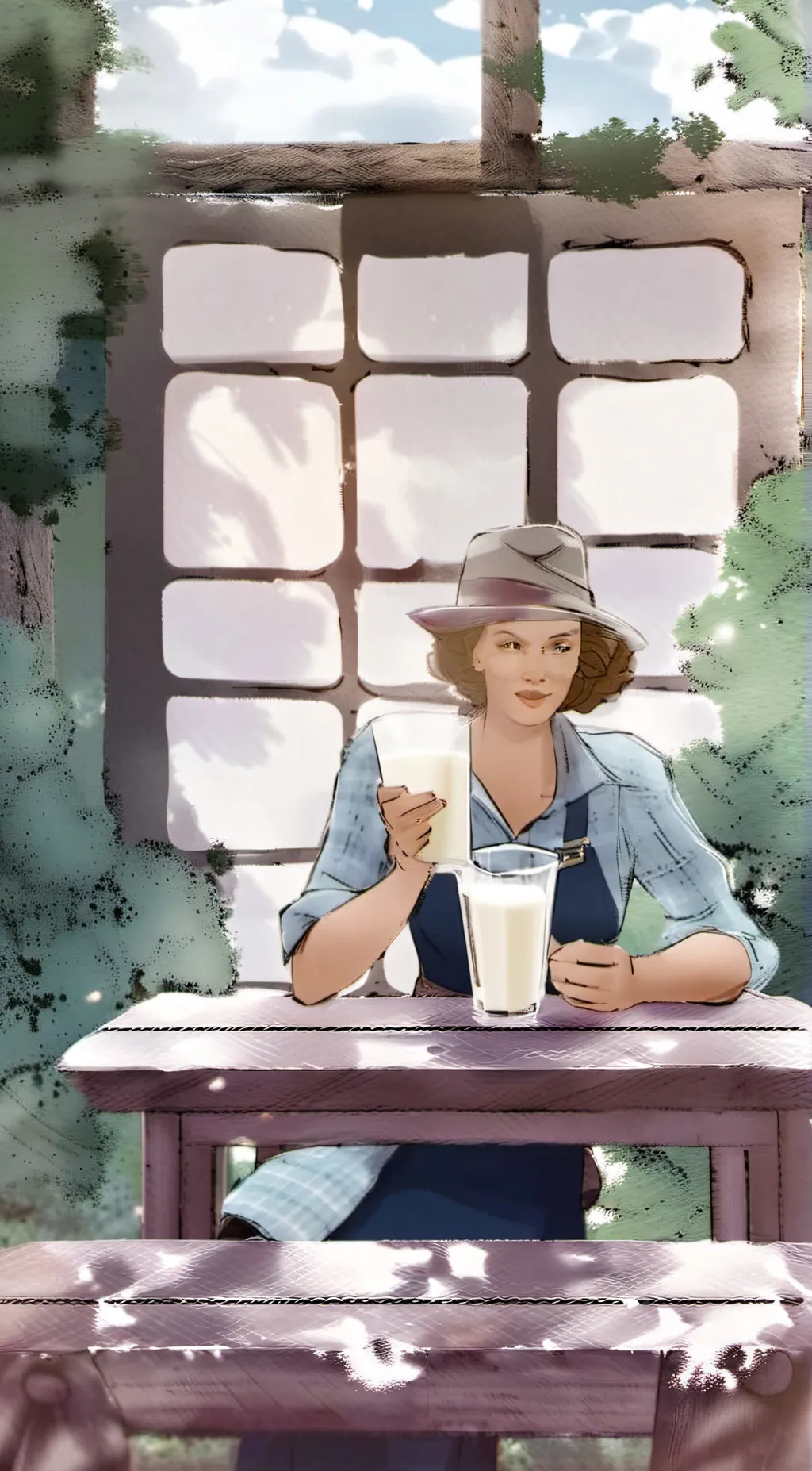 ai character: Granny 할머니  background