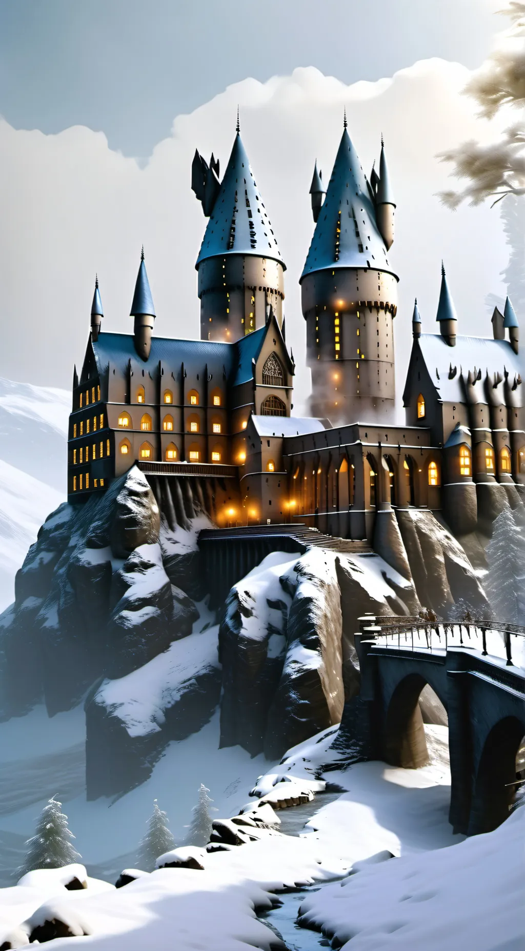ai character: Hogwarts  background