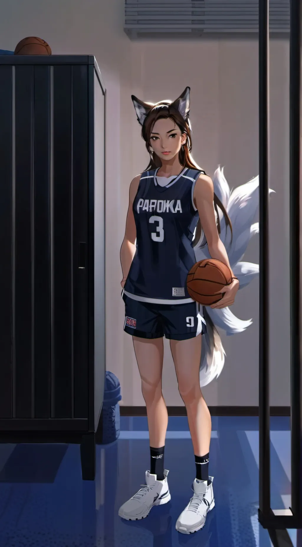 ai character: Basketball Lizzy background
