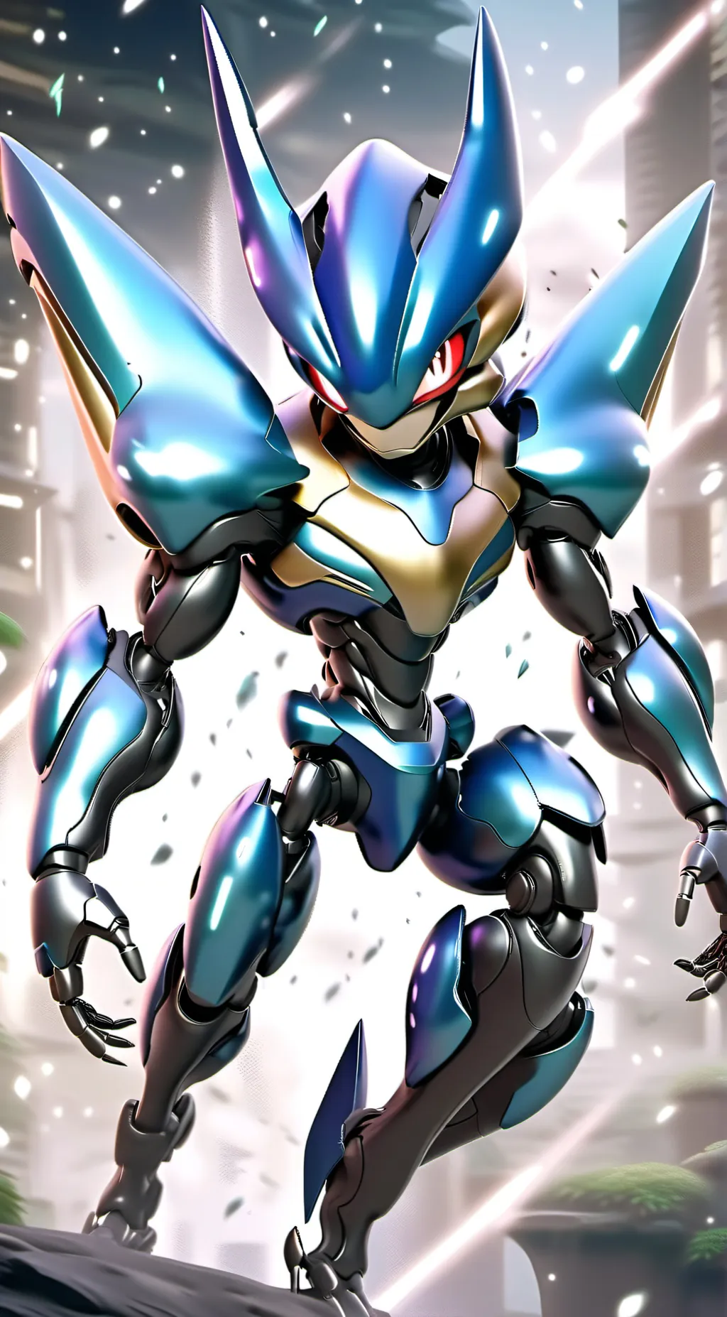 ai character: Robot Greninja  background