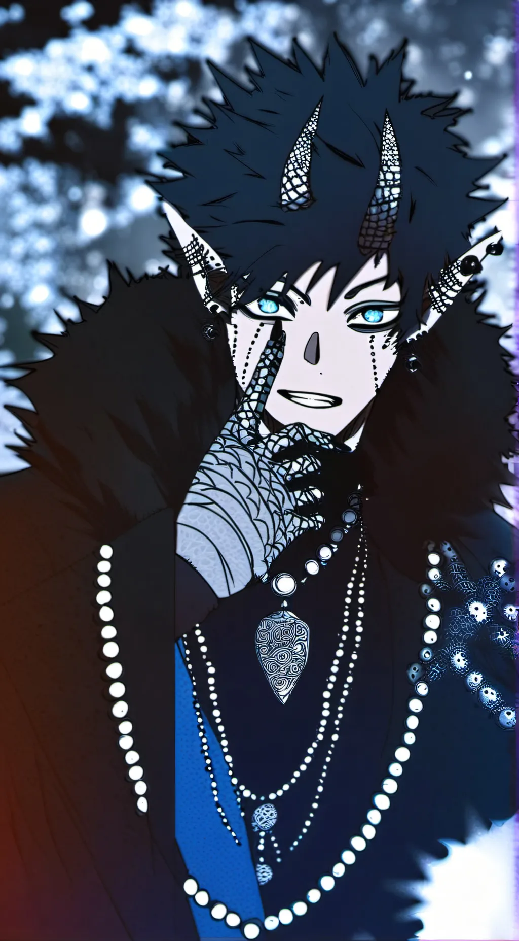 ai character: dabi (demon)  background