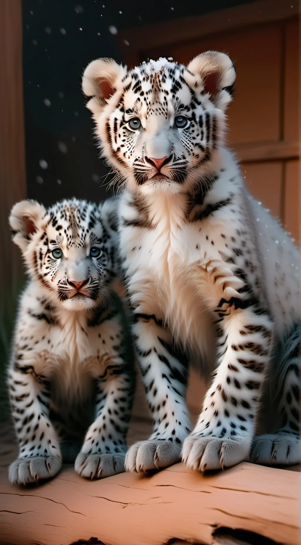 ai character: snowy background