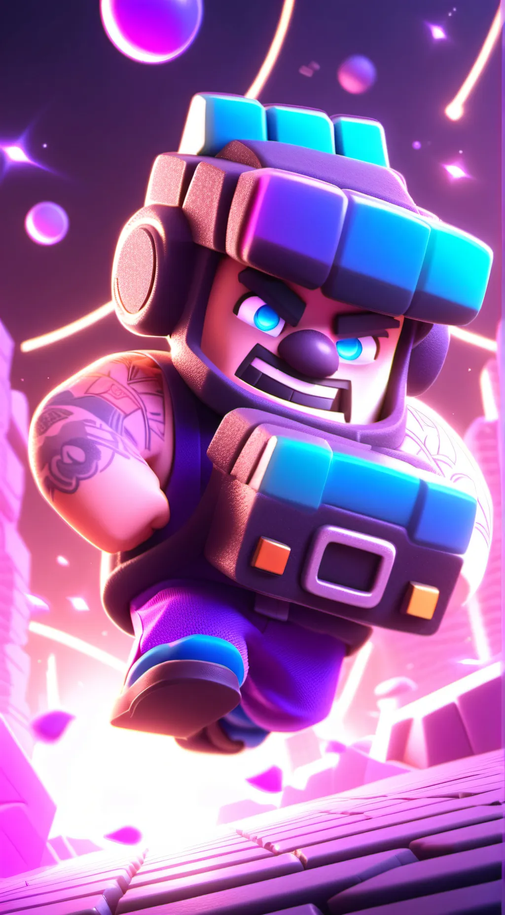 ai character: minecraft background