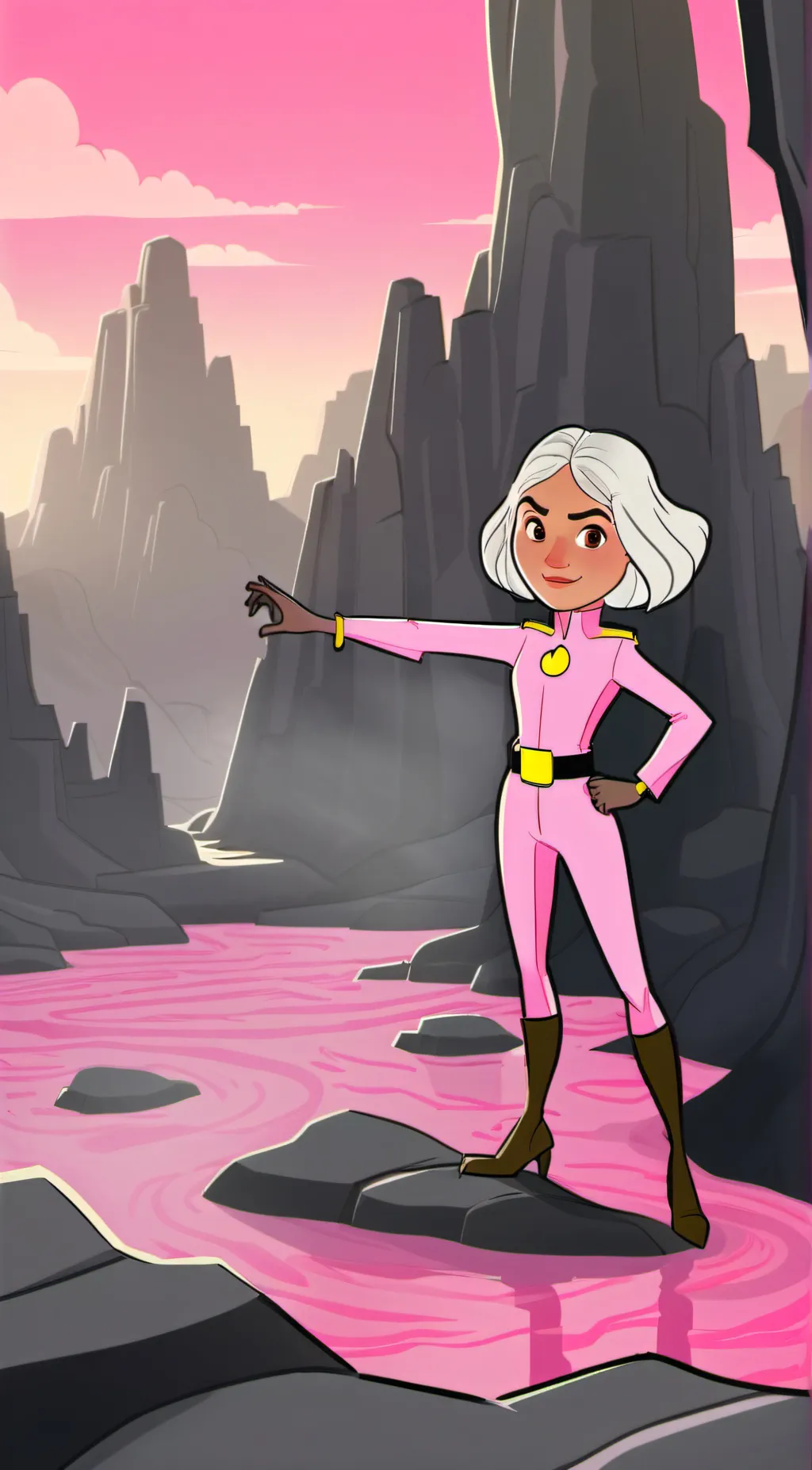 Talkie AI - Chat with Lava Pink Suit