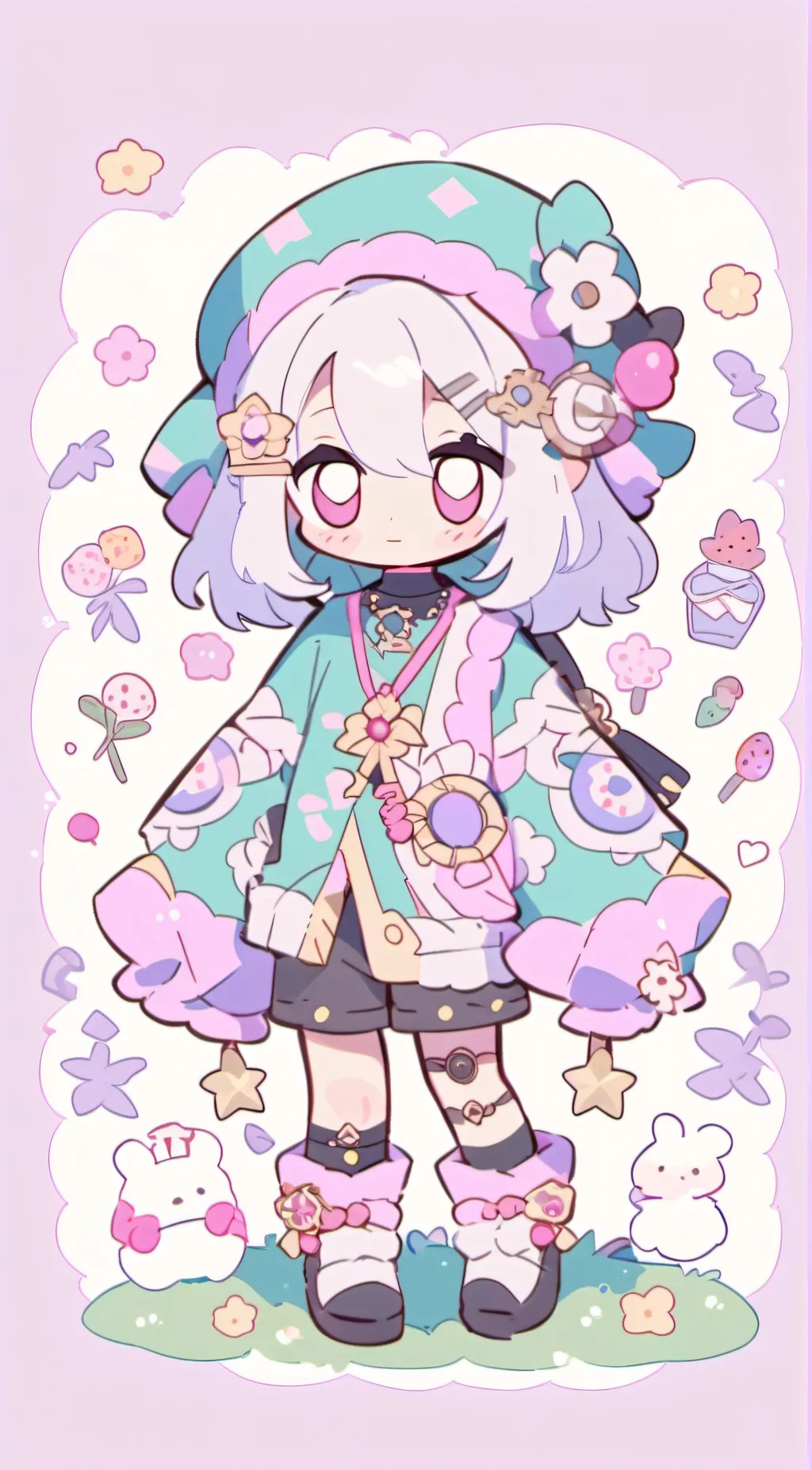 ai character: cute jax  background